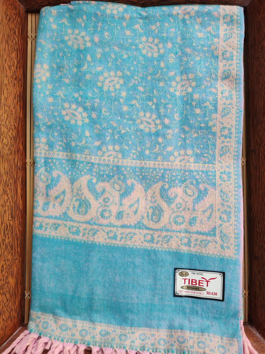 Pashmina-Schaldecke aus 100 % warmer Yakwolle Tibet 22N