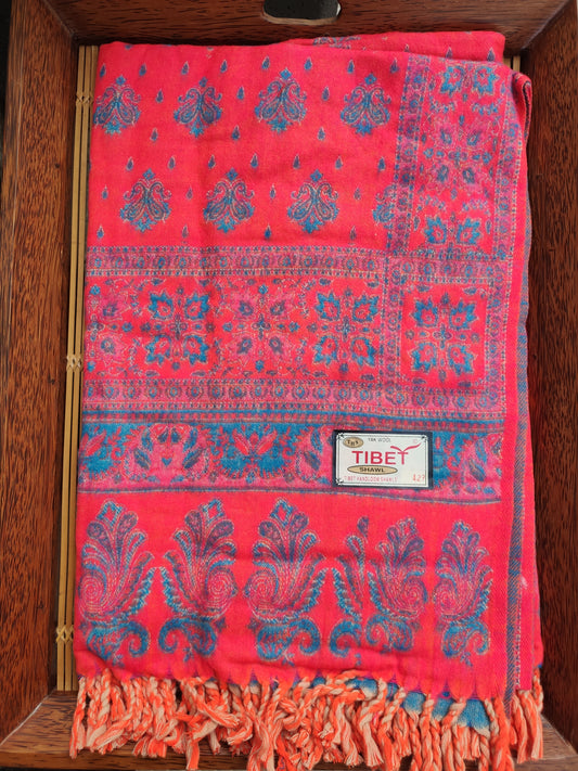 Pashmina shawl blanket 100% warm Yak wool Tibet 11P