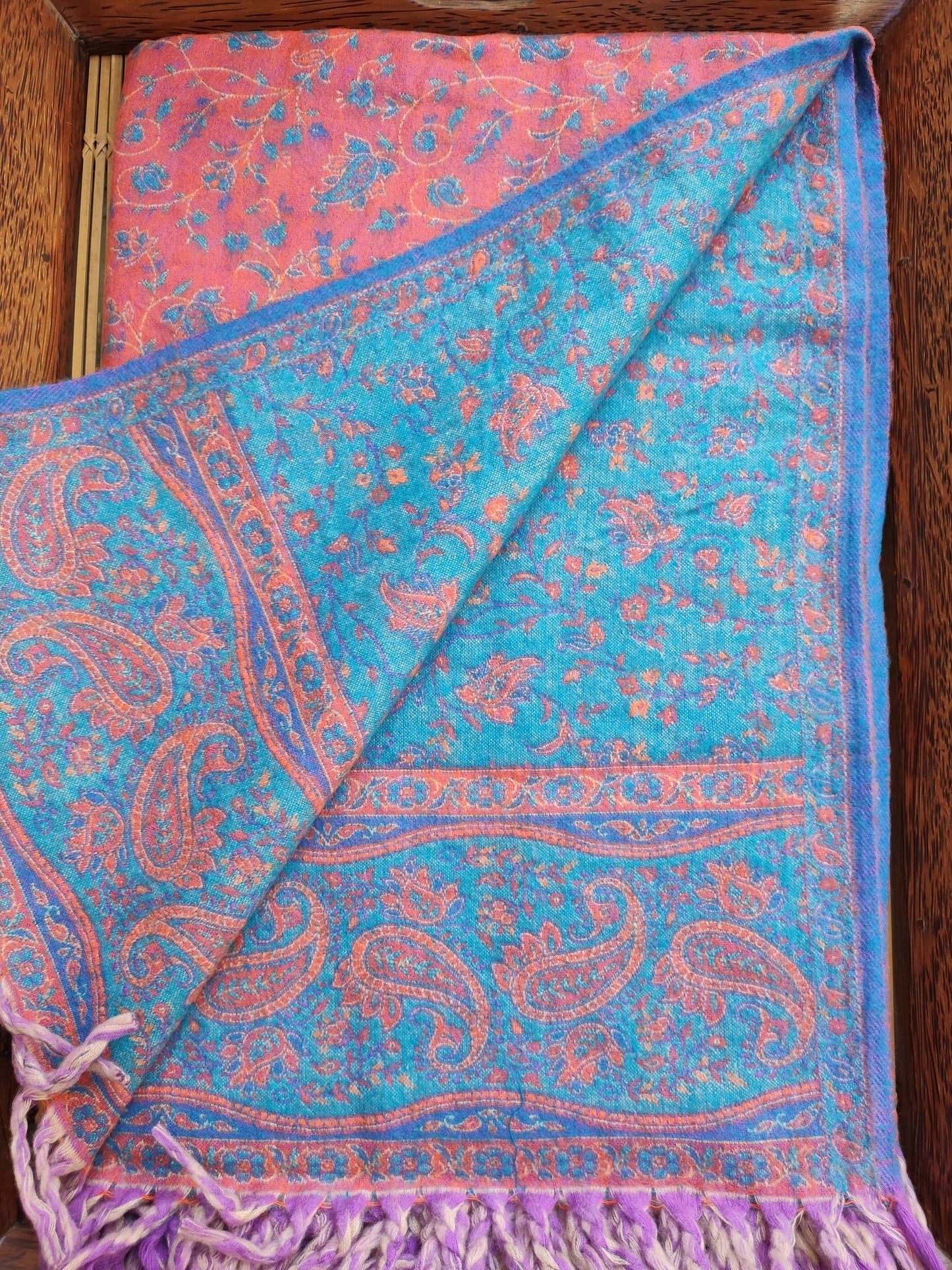 Pashmina-Schaldecke aus 100 % warmer Yakwolle Tibet 22T