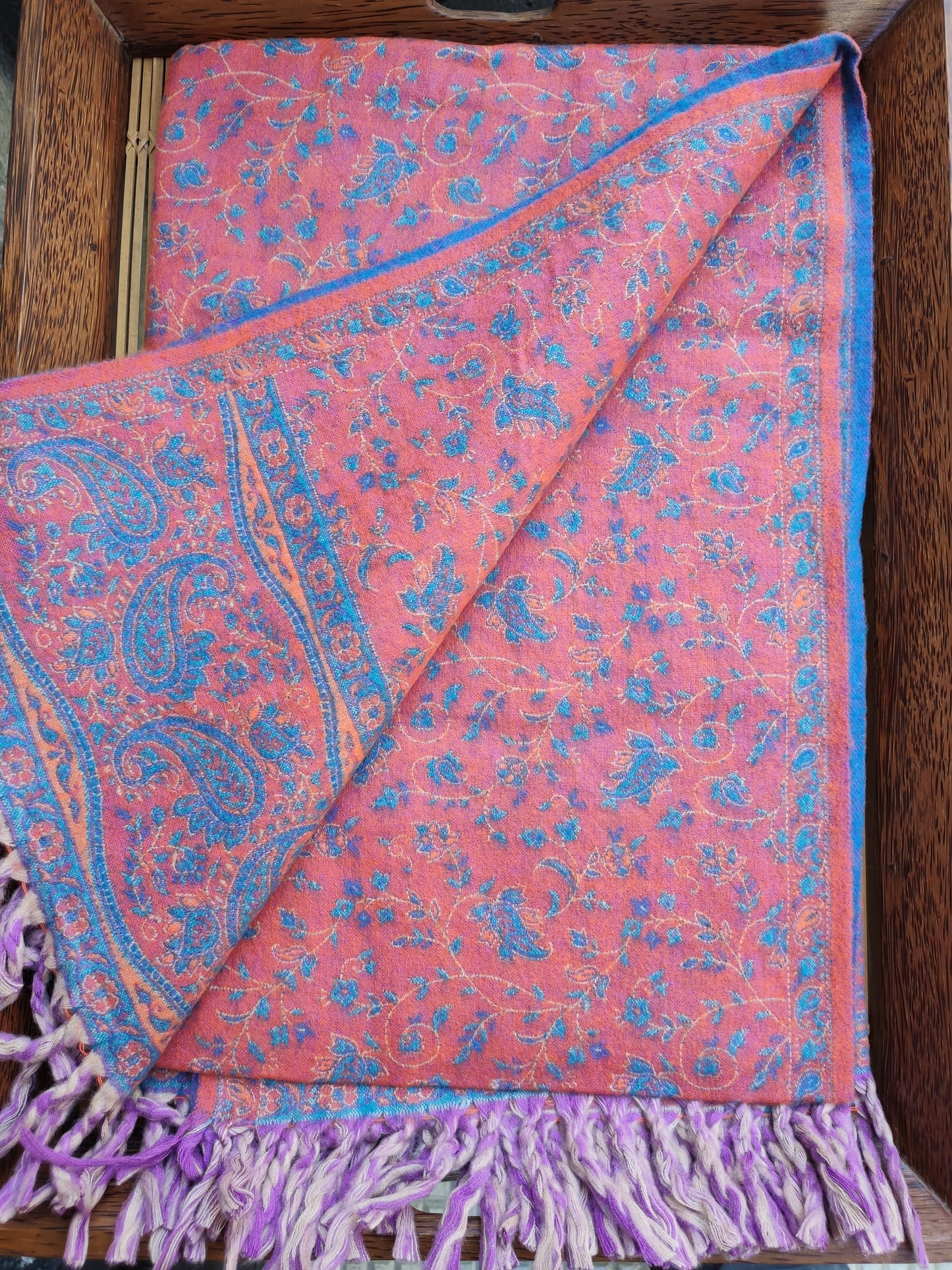 Pashmina-Schaldecke aus 100 % warmer Yakwolle Tibet 22T