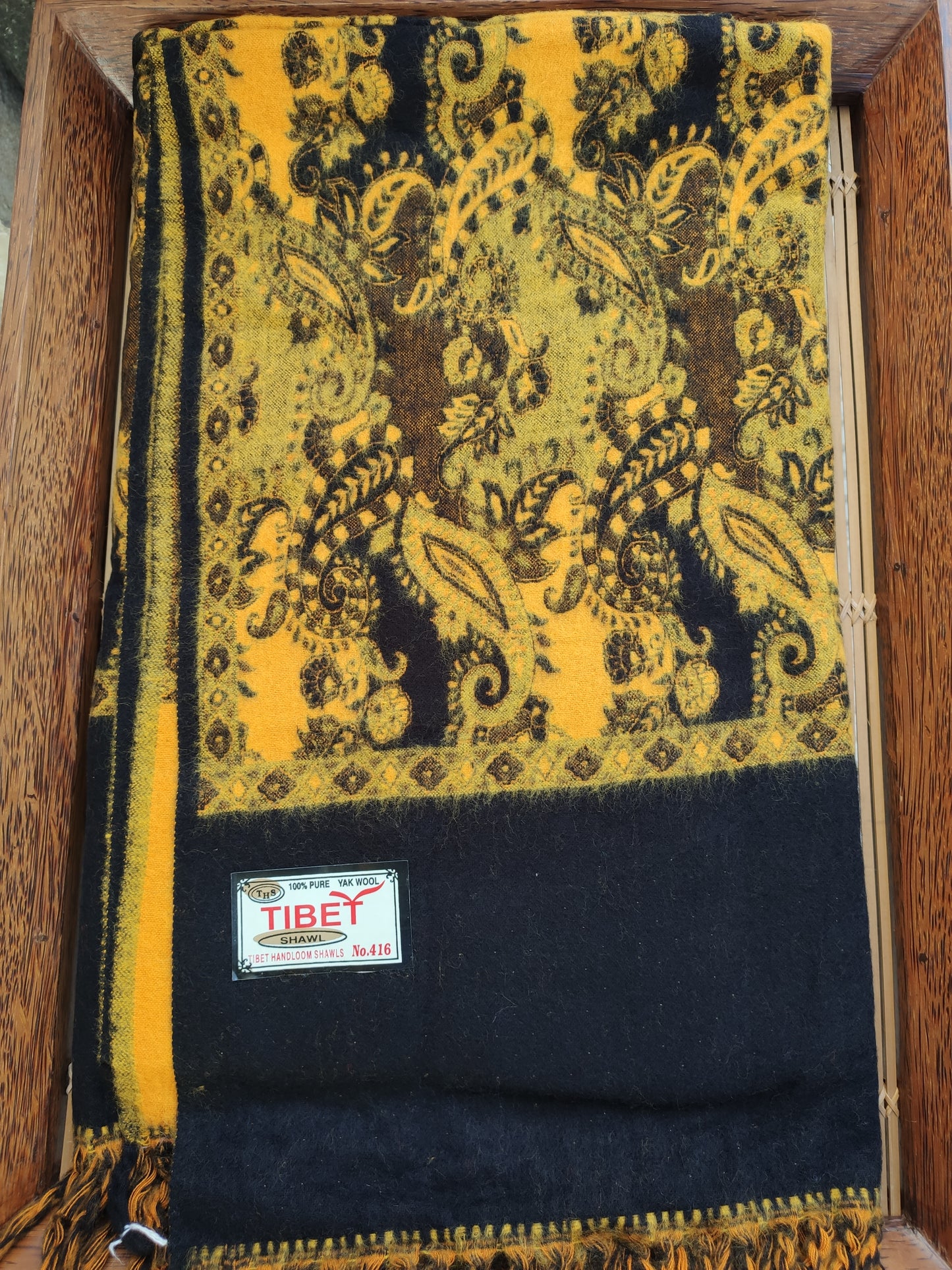 Pashmina-Schaldecke aus 100 % warmer Yakwolle Tibet 26R