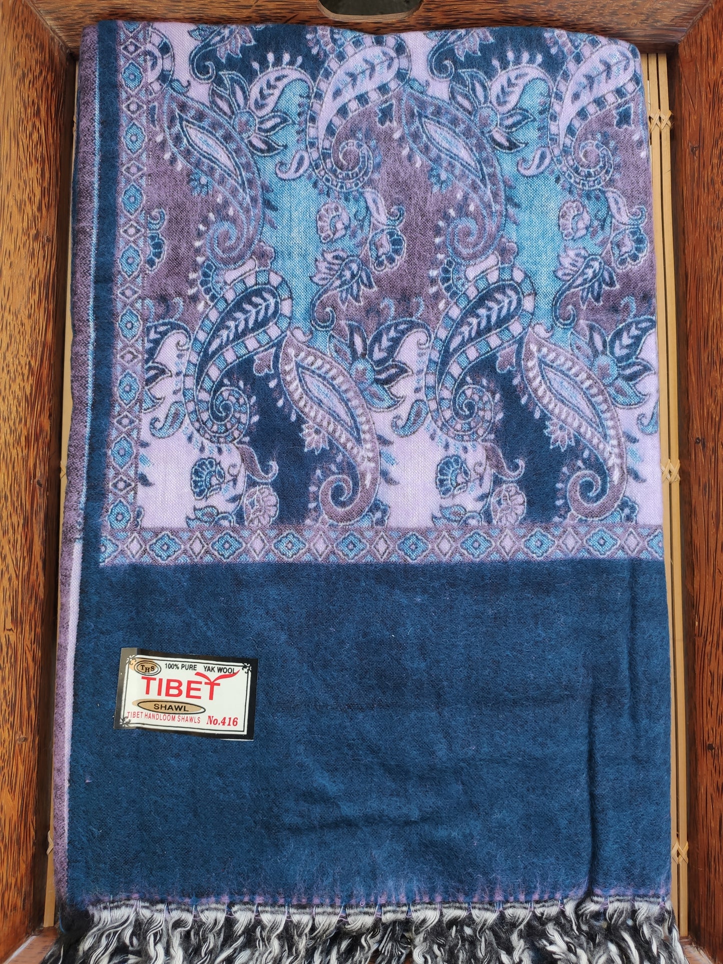 Pashmina-Schaldecke aus 100 % warmer Yakwolle Tibet 35R