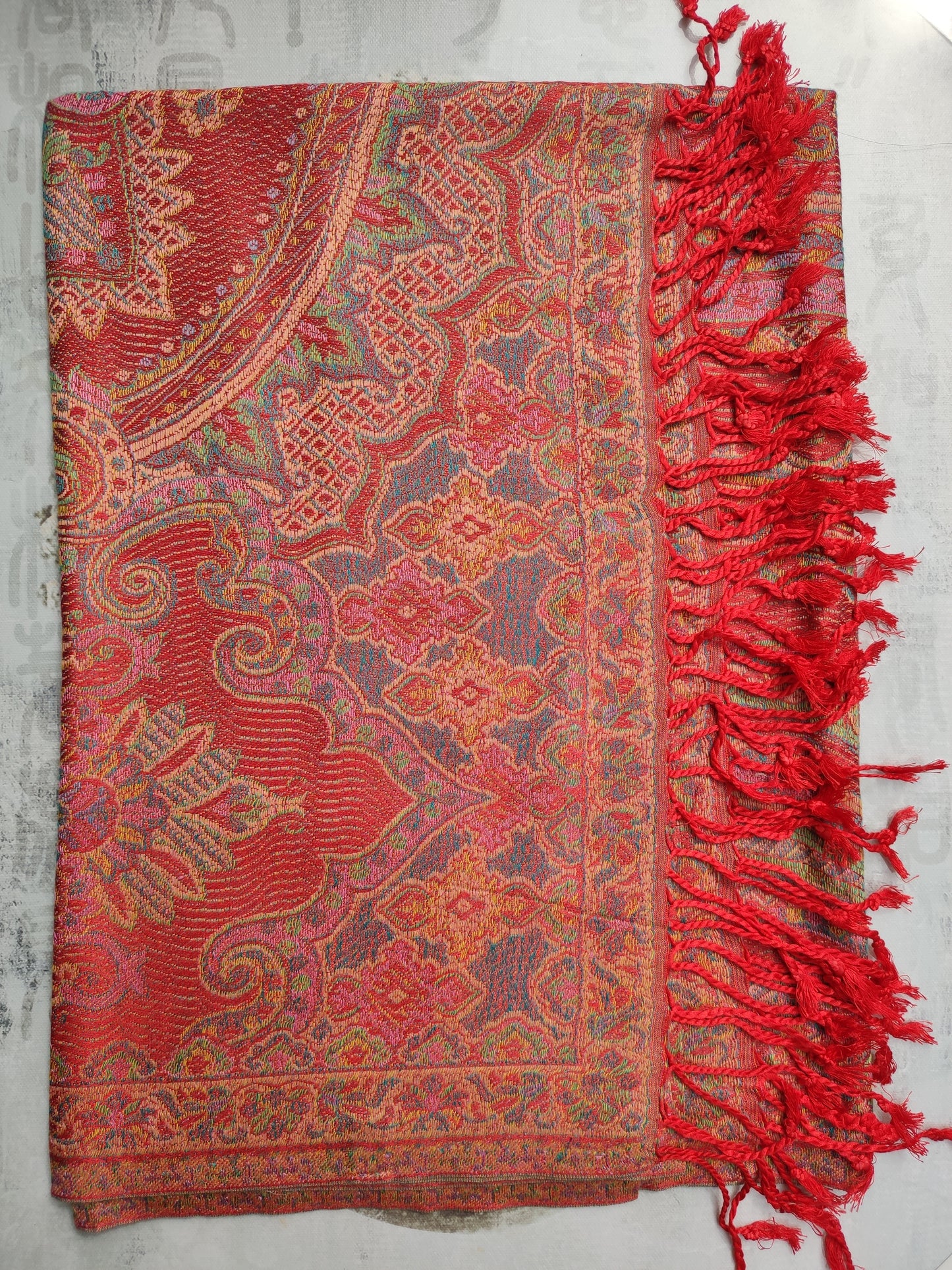 Pashmina Foulard Scarf Silk 100% India 195X75 60 cm