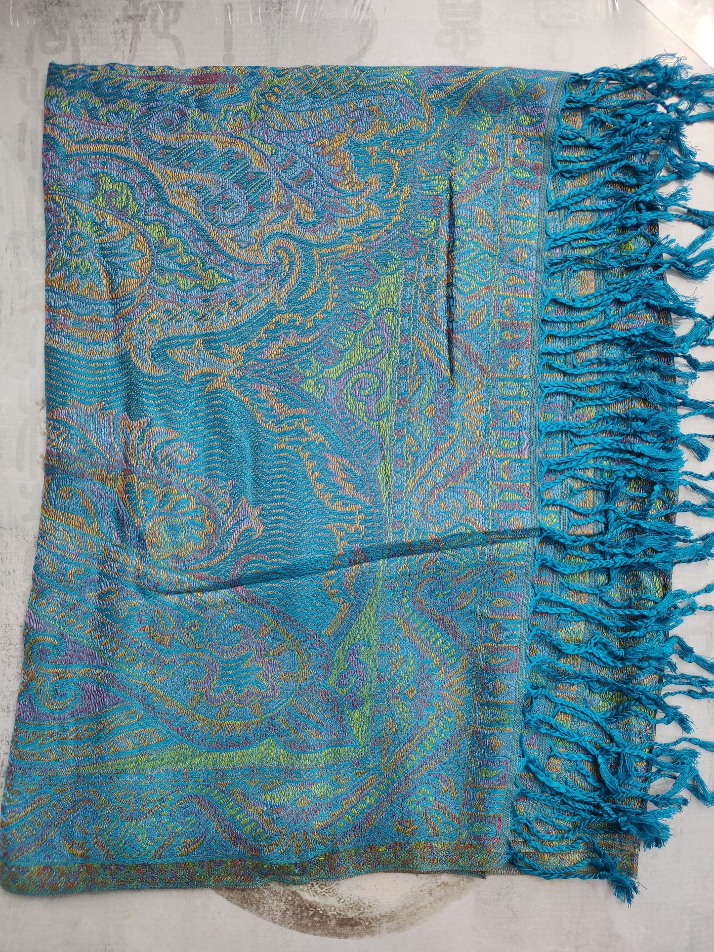 Pashmina Foulard Scarf Silk 100% India 195X75 60 cm