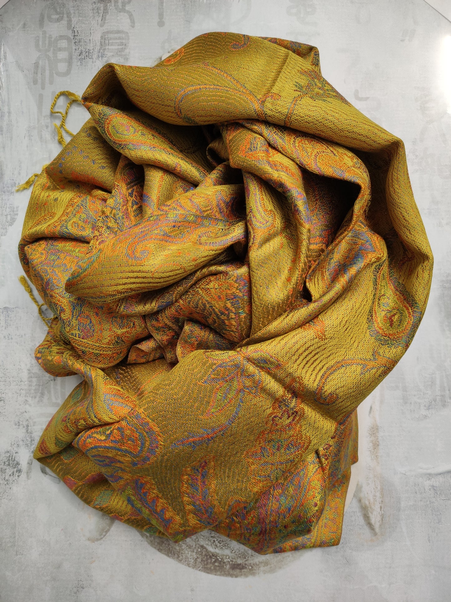 Pashmina Foulard Scarf Silk 100% India 195X75 60 cm