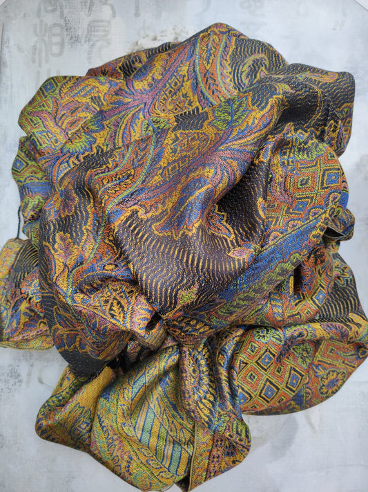 Pashmina Foulard Scarf Silk 100% India 195X75 60 cm