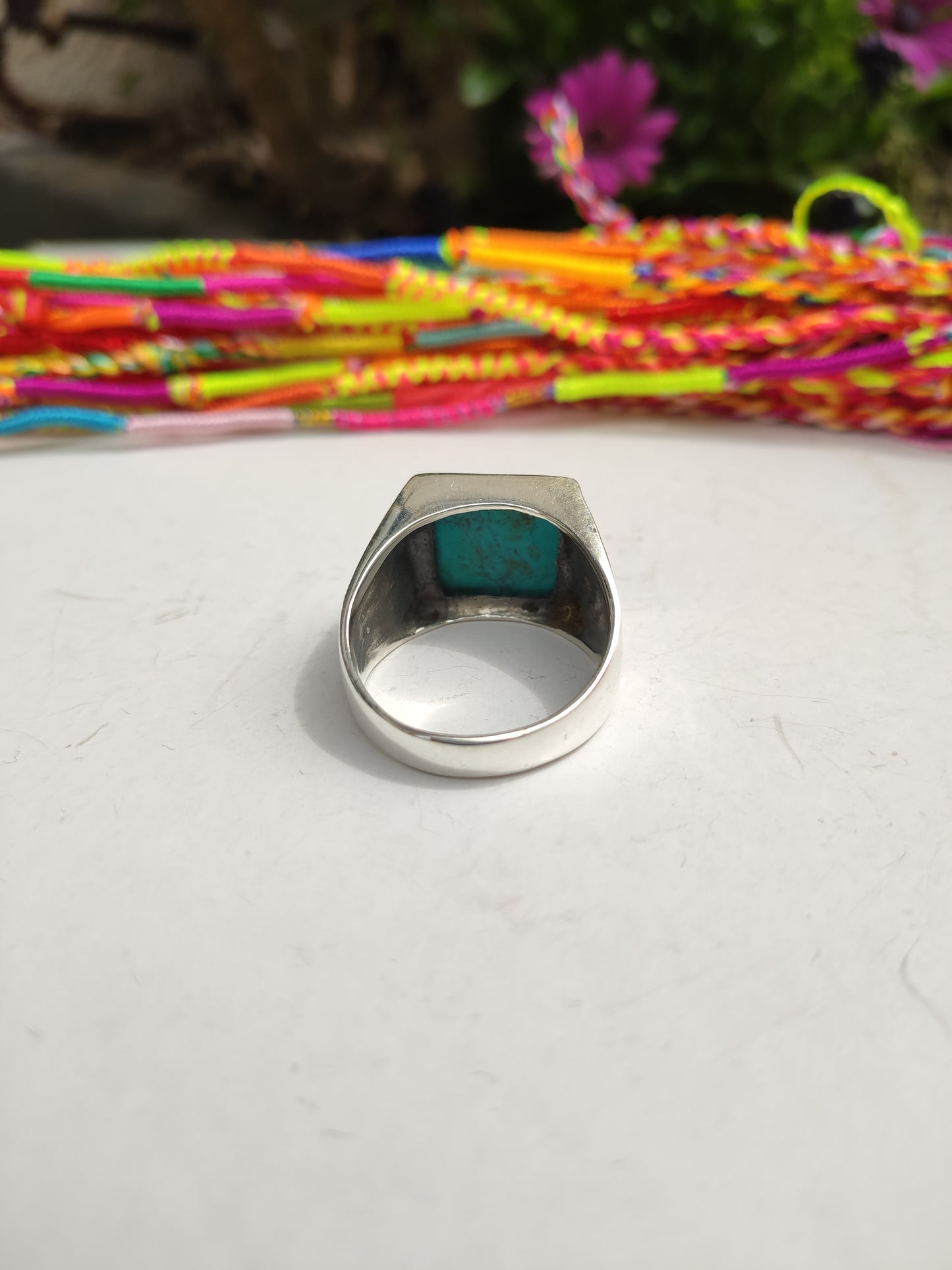 Men's ring 925 silver TURQUOISE U11