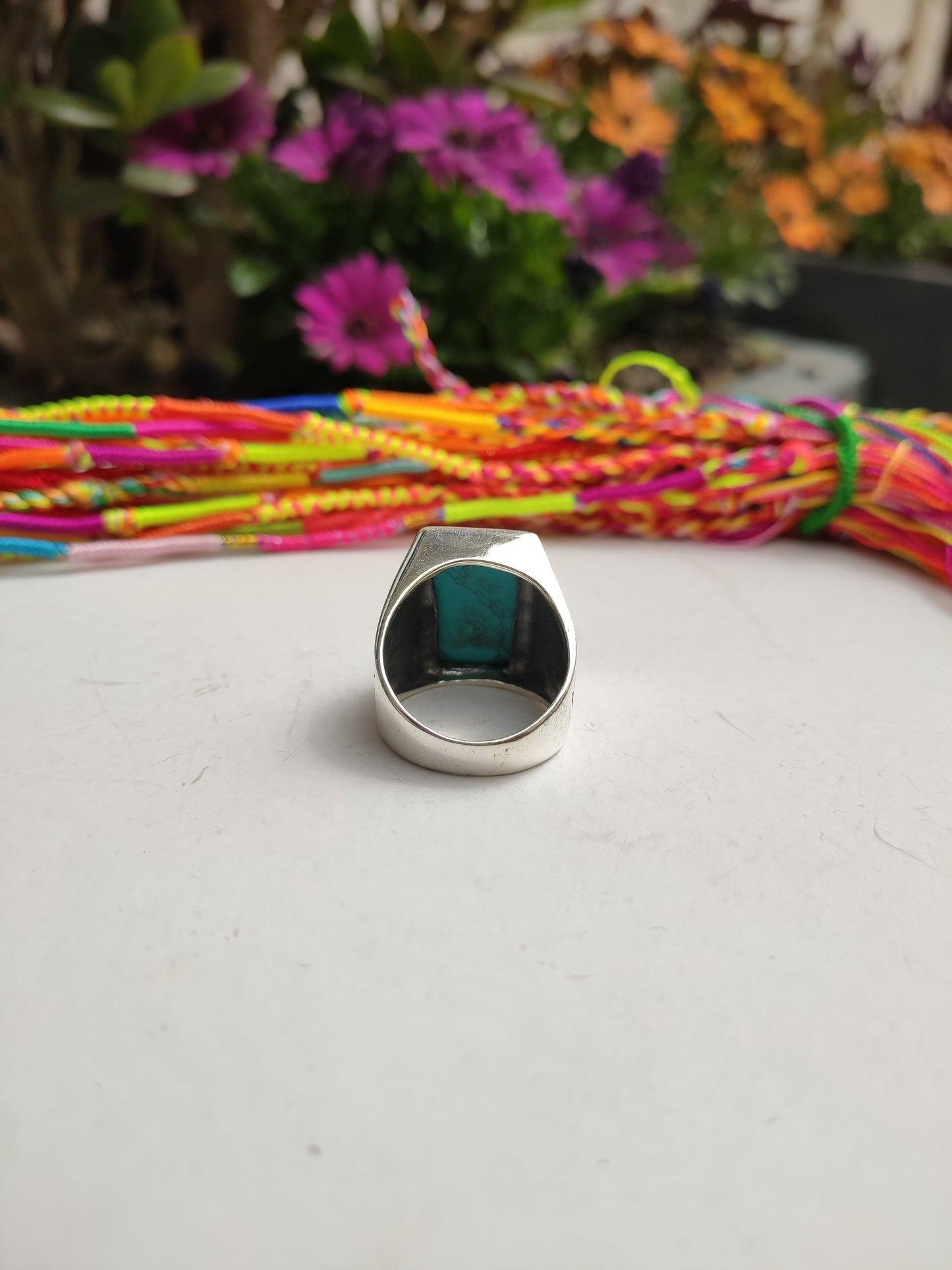 Men's ring 925 silver TURQUOISE U11