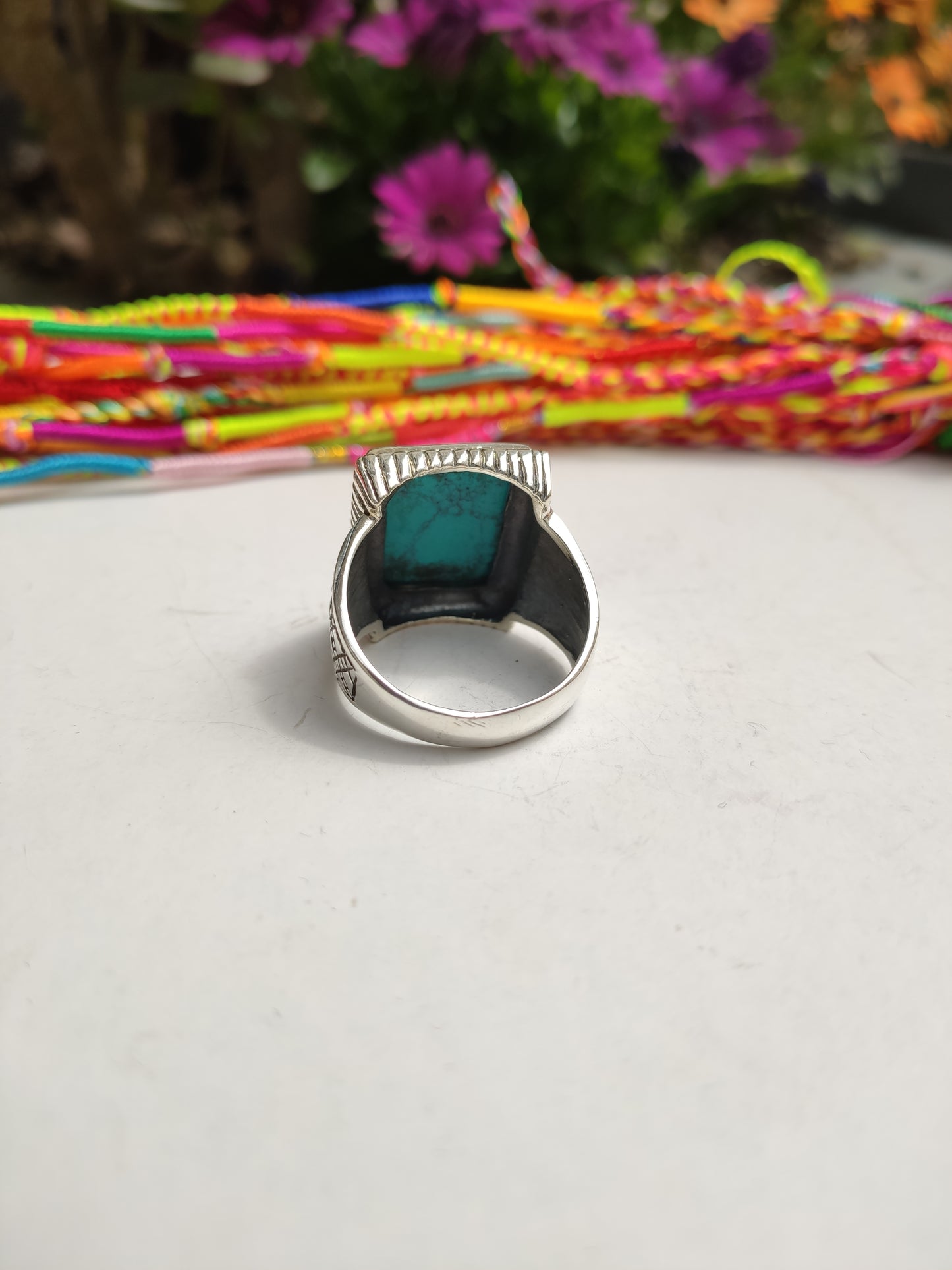 Men's ring 925 silver TURQUOISE U11