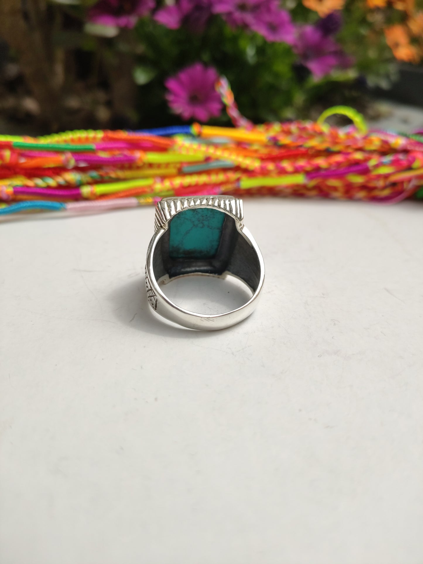 Men's ring 925 silver TURQUOISE U11