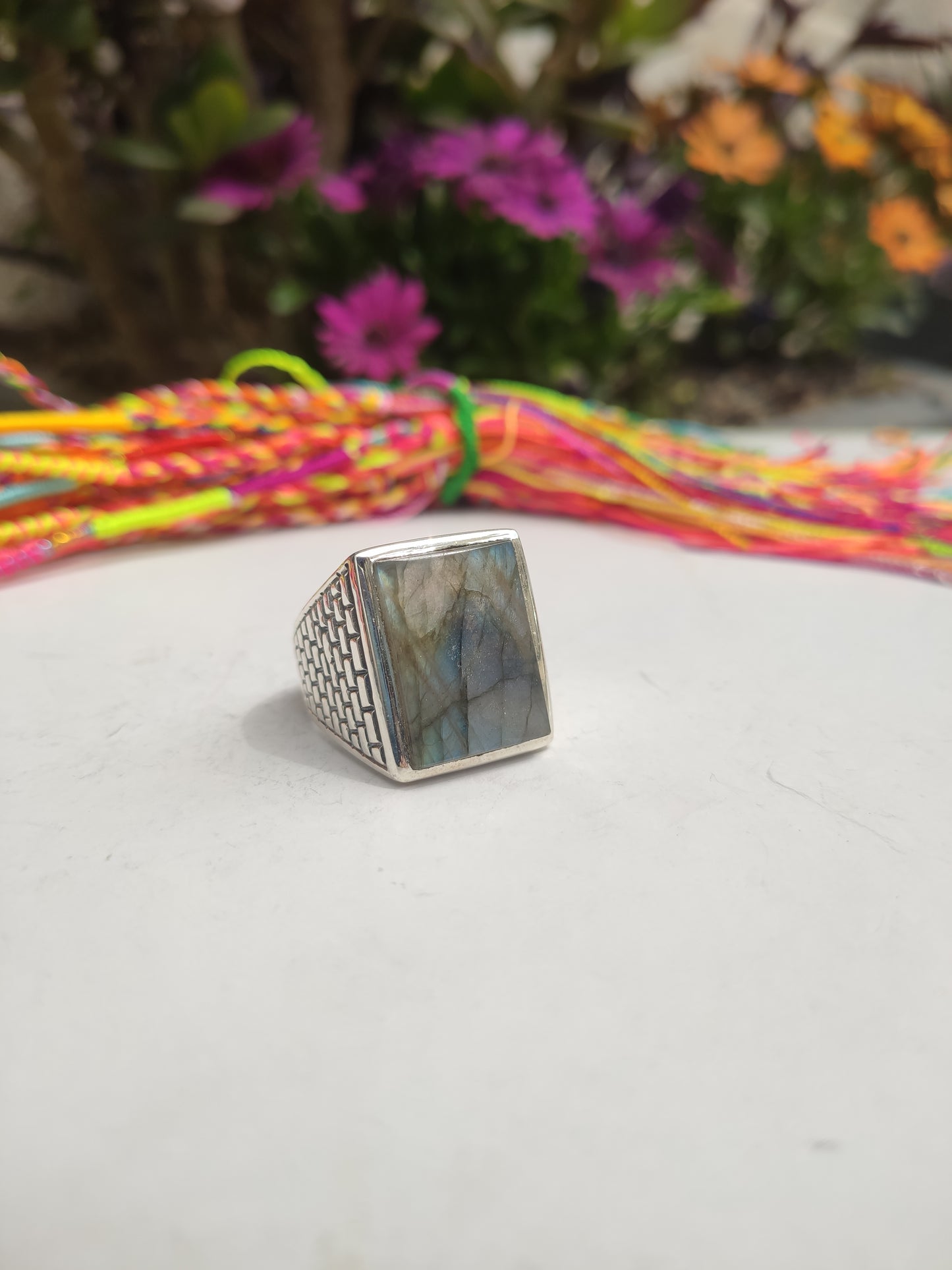 Men's ring 925 silver TURQUOISE U11