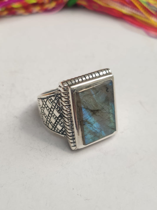 Men's ring 925 silver TURQUOISE U11