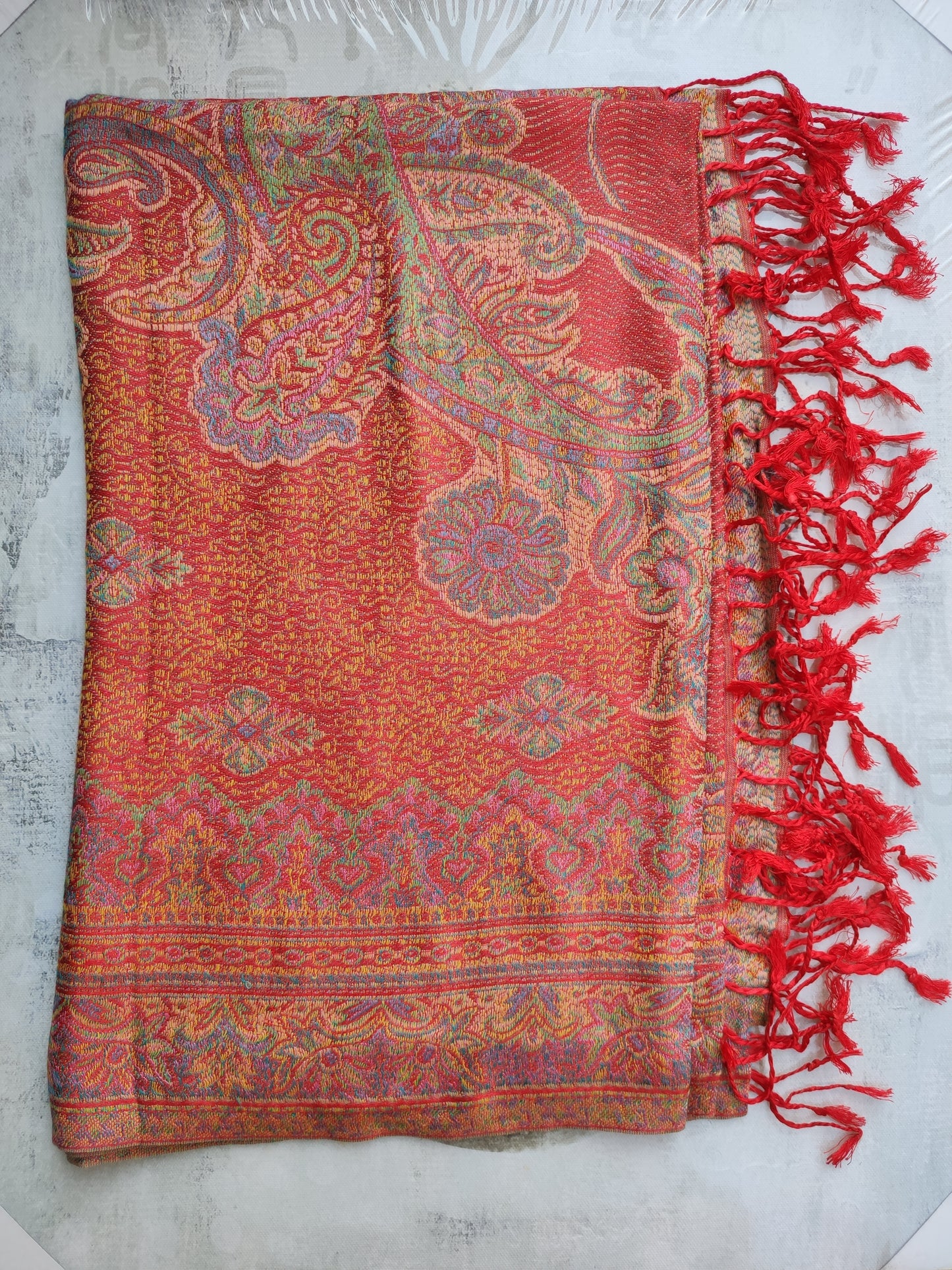 Pashmina Foulard Scarf Silk 100% India 195X75 60 cm