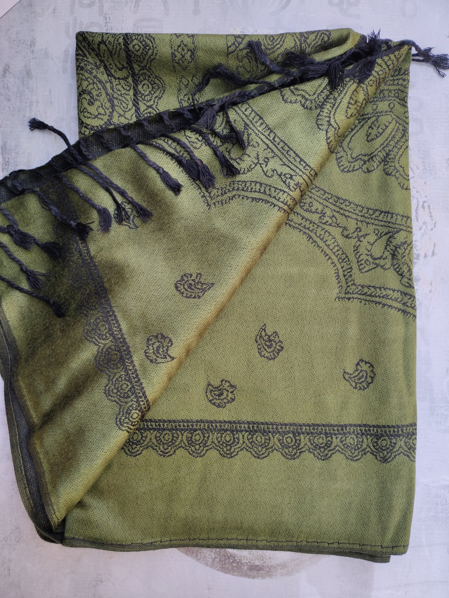 Pashmina Foulard Scarf Silk 100% India 195X75 60 cm