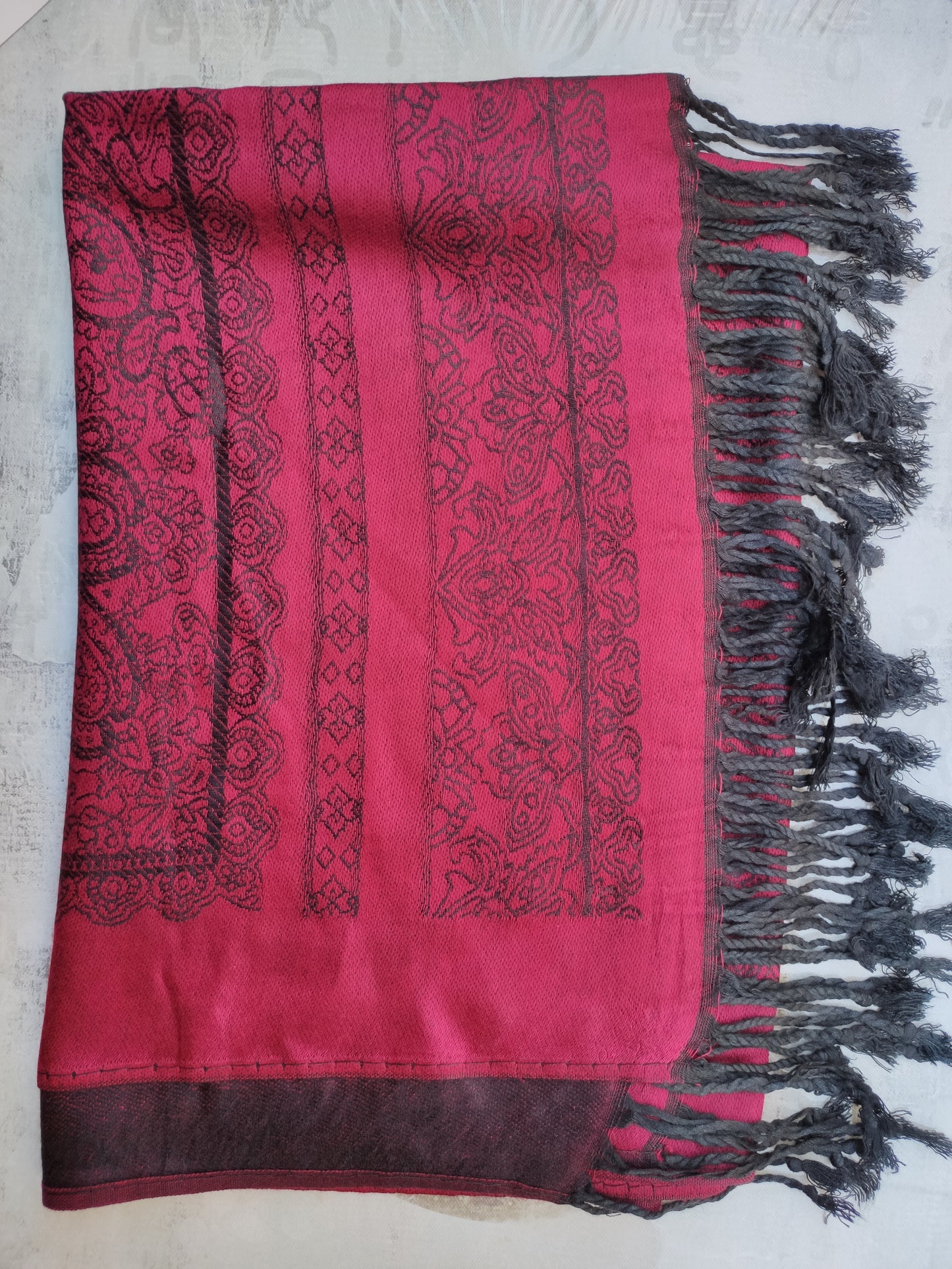 Pashmina Foulard Scarf Silk 100% India 195X75 60 cm