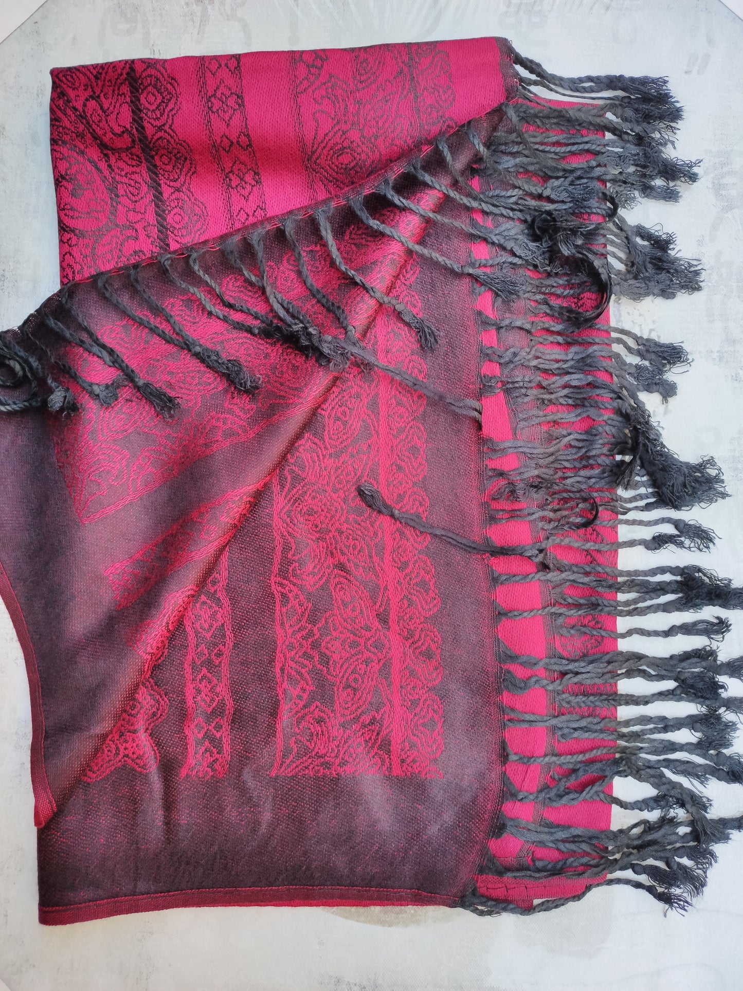 Pashmina Foulard Scarf Silk 100% India 195X75 60 cm