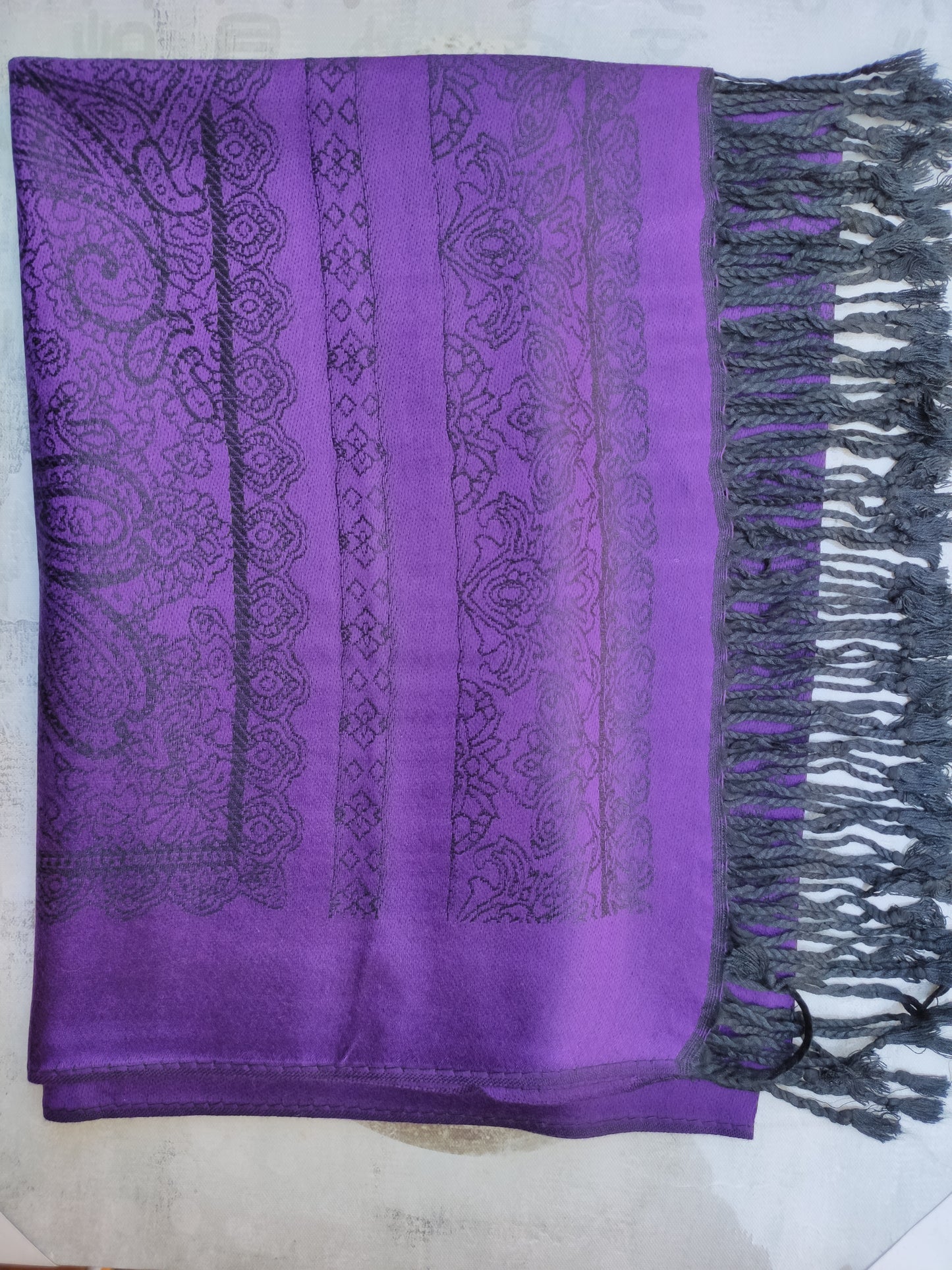 Pashmina Foulard Scarf Silk 100% India 195X75 60 cm