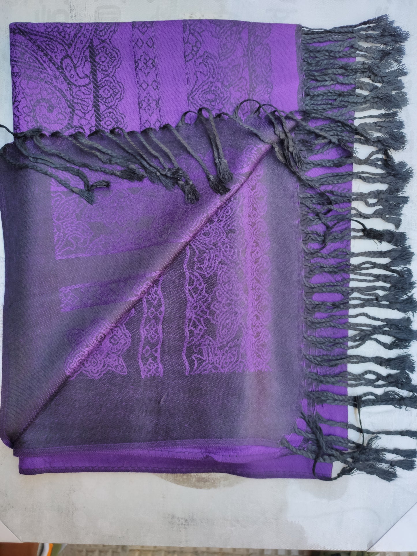 Pashmina Foulard Scarf Silk 100% India 195X75 60 cm