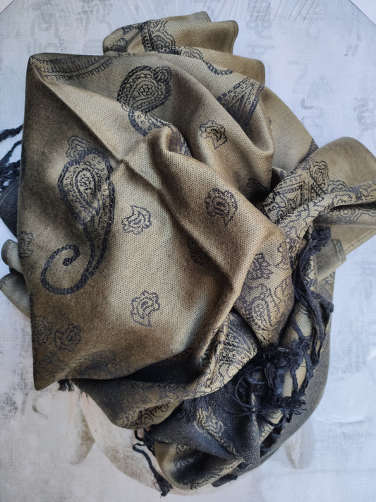 Pashmina Foulard Scarf Silk 100% India 195X75 60 cm