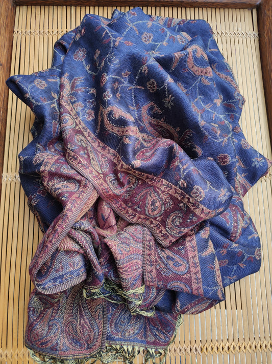 Pashmina Foulard Scarf Silk 100% India 195X75 60 cm