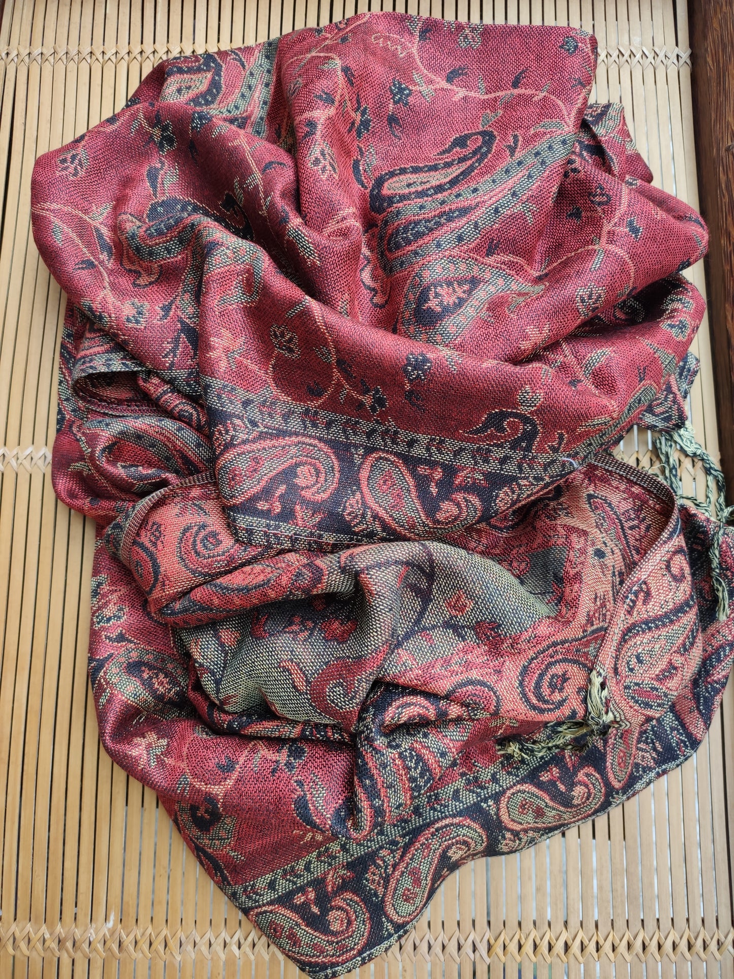 Pashmina Foulard Scarf Silk 100% India 195X75 60 cm