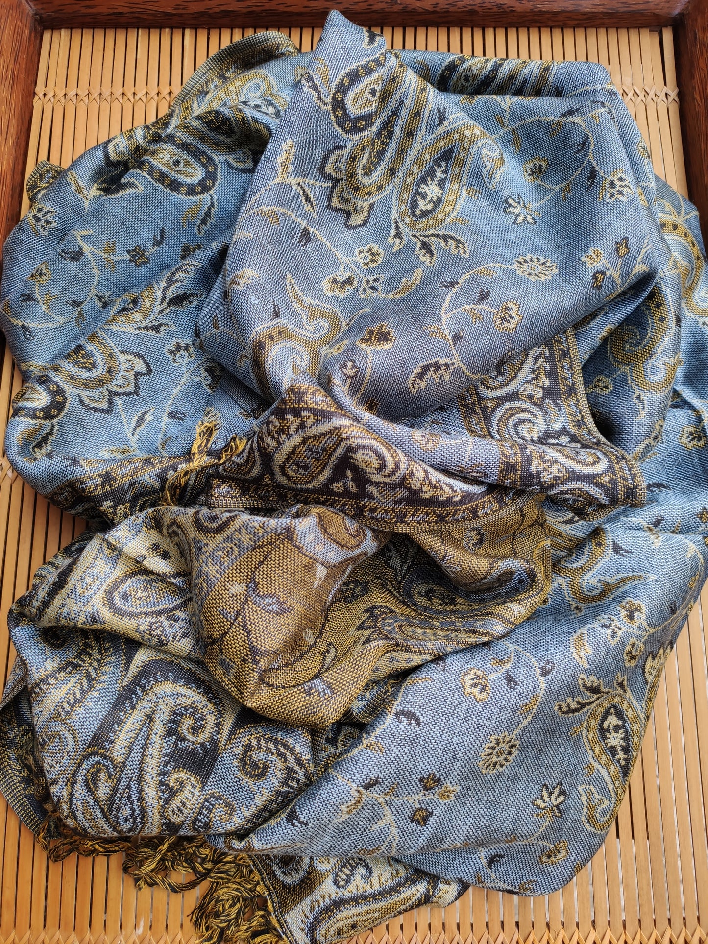 Pashmina Foulard Scarf Silk 100% India 195X75 60 cm