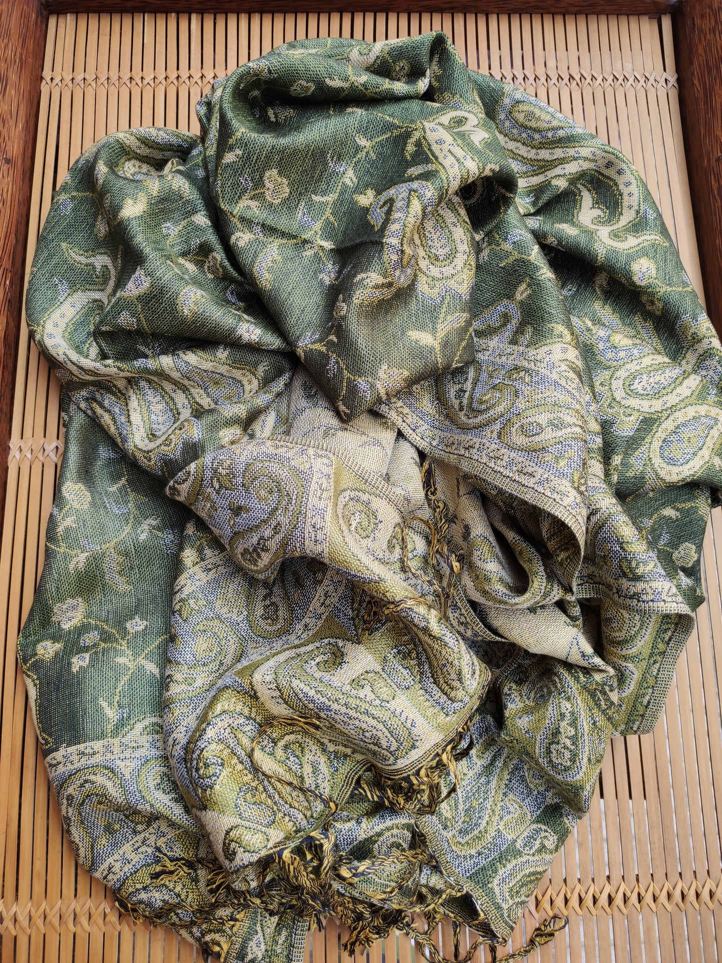 Pashmina Foulard Schal Seide 100 % Indien 195X75 60 cm