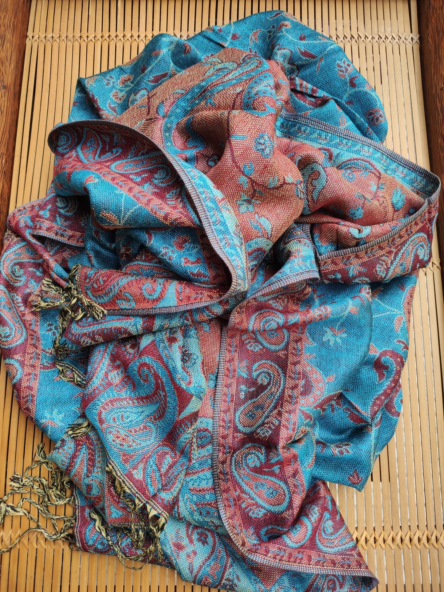 Pashmina Foulard Scarf Silk 100% India 195X75 60 cm