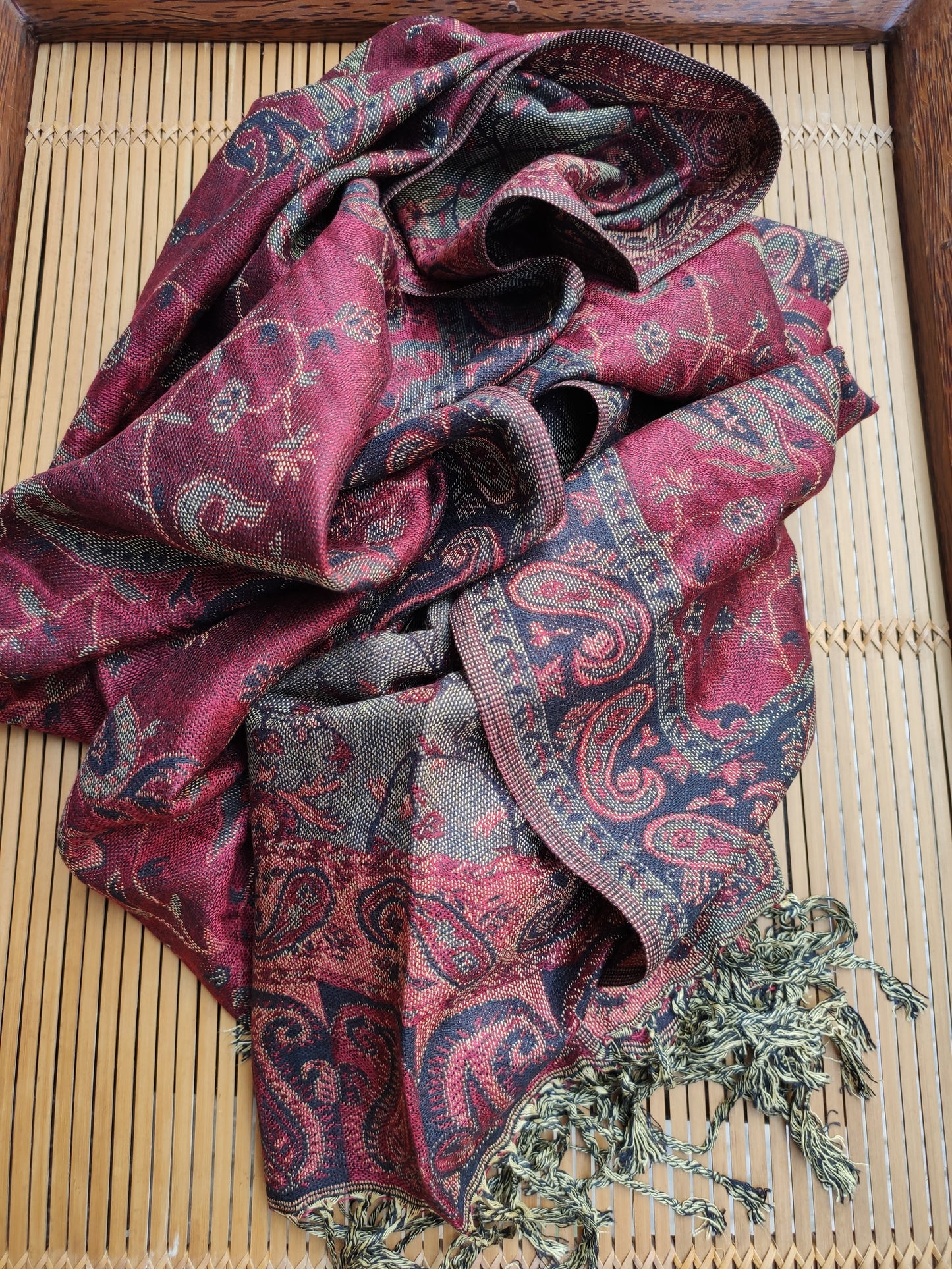 Pashmina Foulard Scarf Silk 100% India 195X75 60 cm