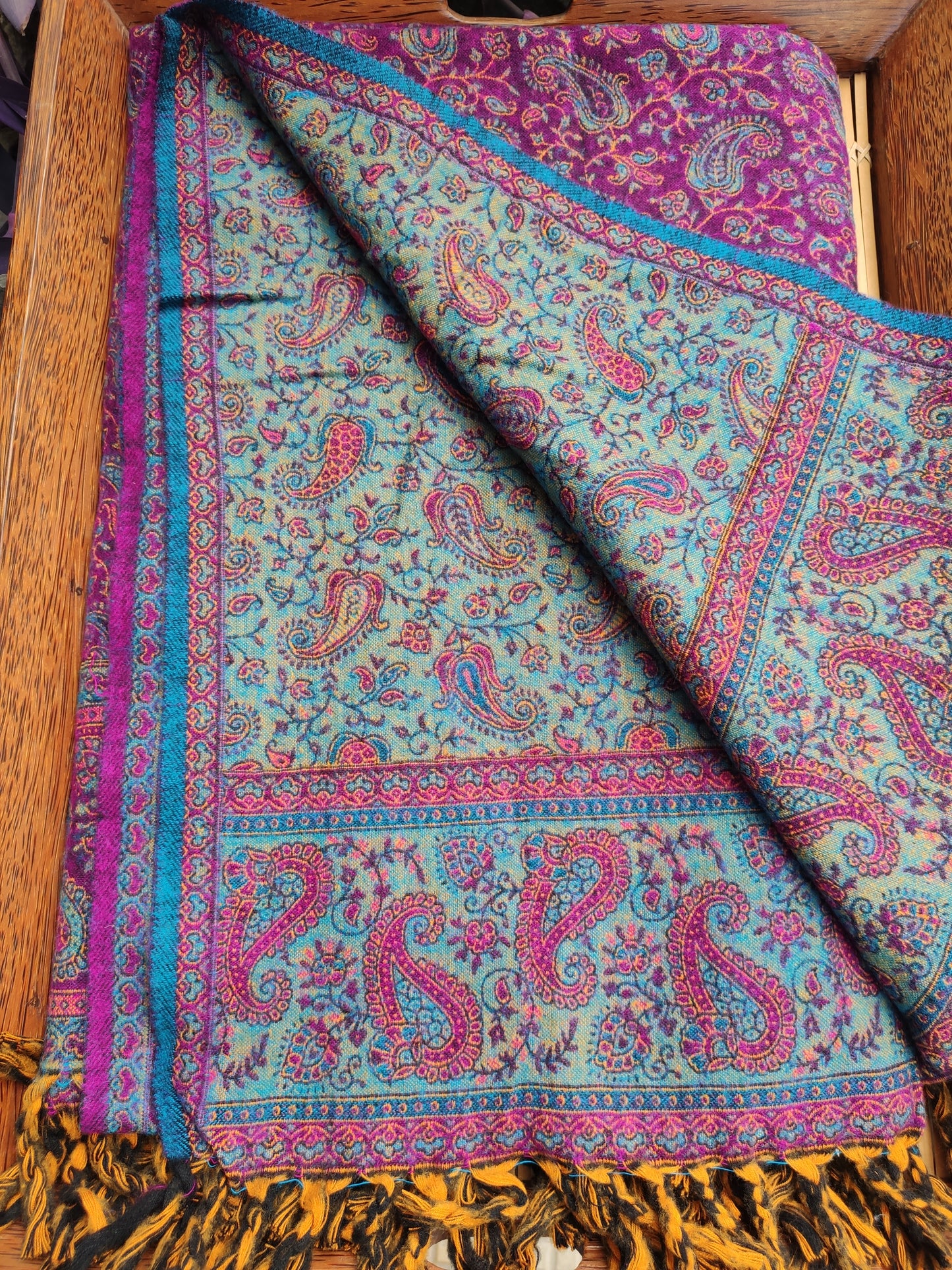 Pashmina shawl blanket 100% warm Yak wool Tibet 50R