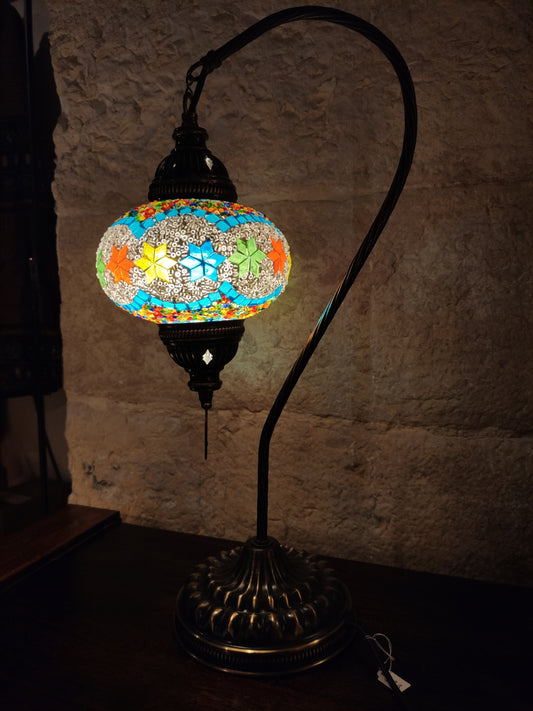 Türkische Mosaikglaslampe, ethnisches Dekor 2B