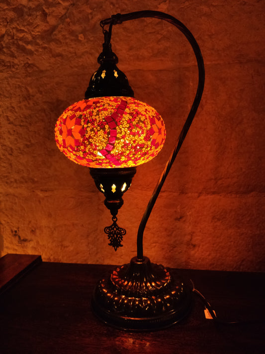 Turkish mosaic glass lamp, ethnic decor 2B