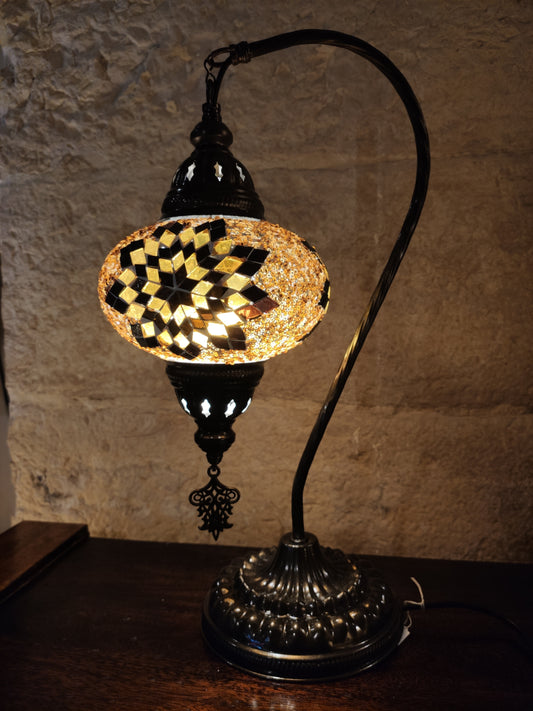 Turkish mosaic glass lamp, ethnic decor 2B