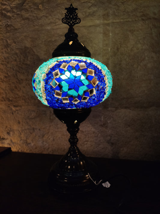 Turkish mosaic glass lamp for ethnic decor 10M