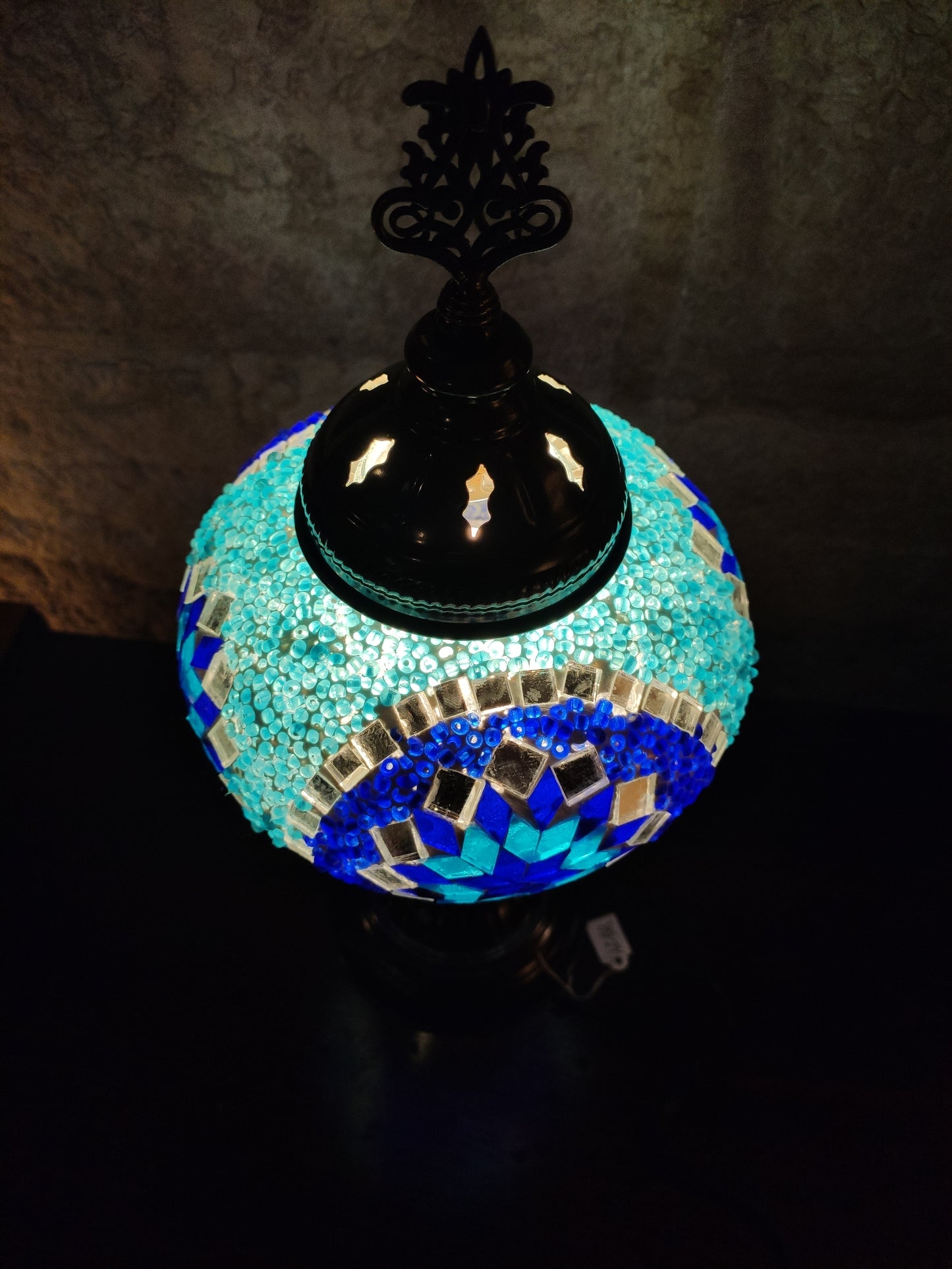 Turkish mosaic glass lamp for ethnic decor 10M