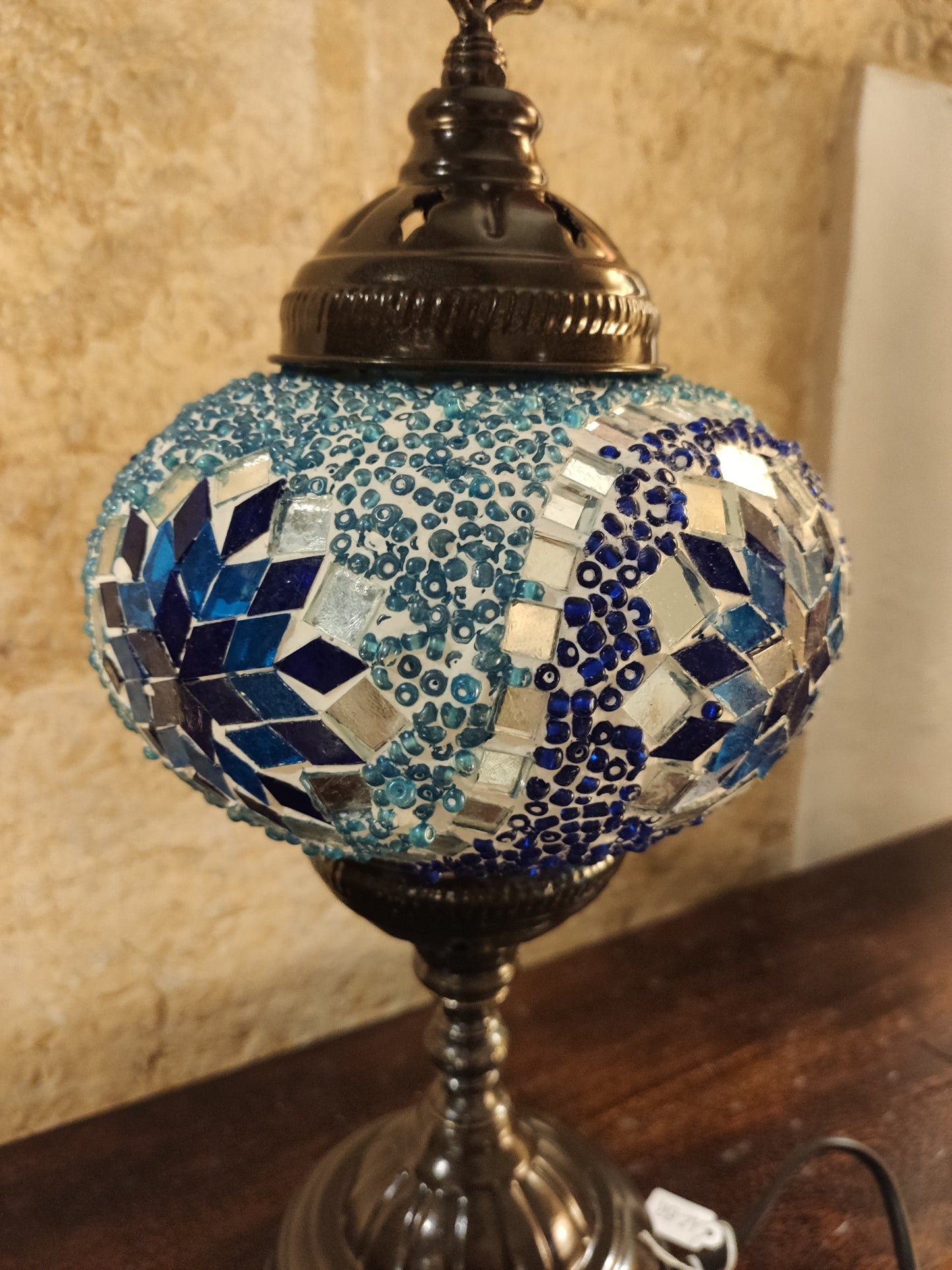 Turkish mosaic glass lamp for ethnic decor 10M