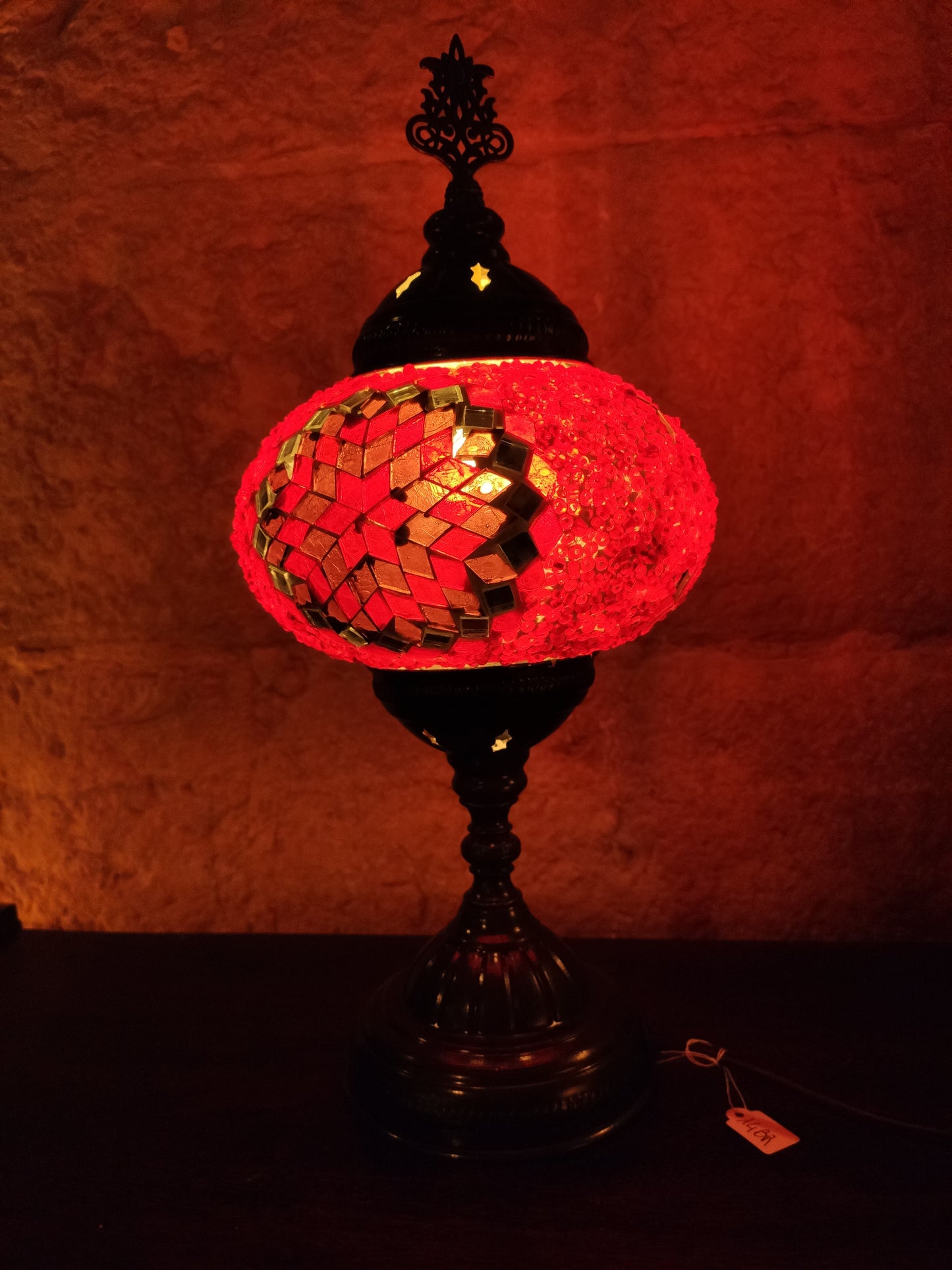 Turkish mosaic glass lamp for ethnic decor 10M