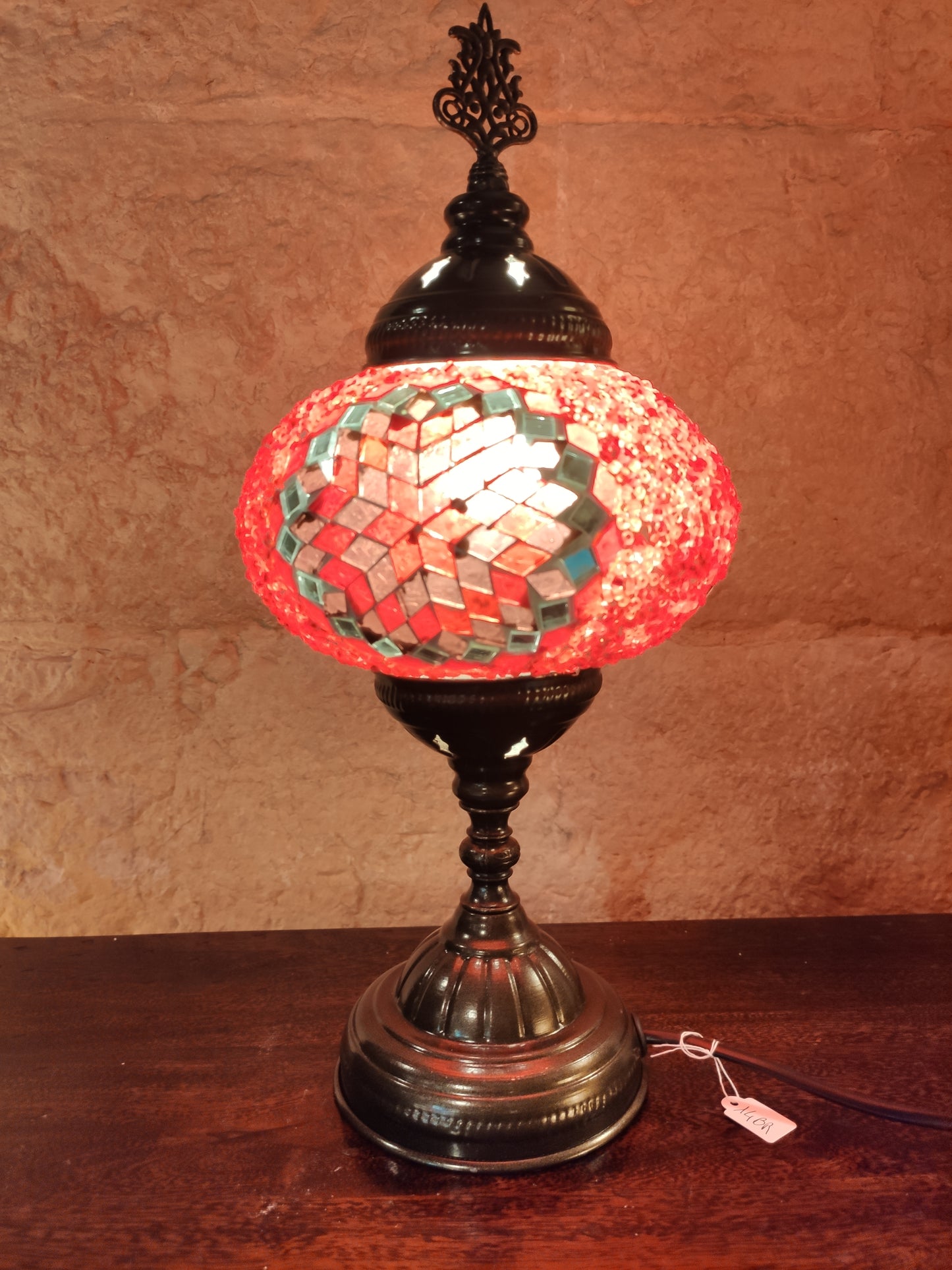 Turkish mosaic glass lamp for ethnic decor 10M