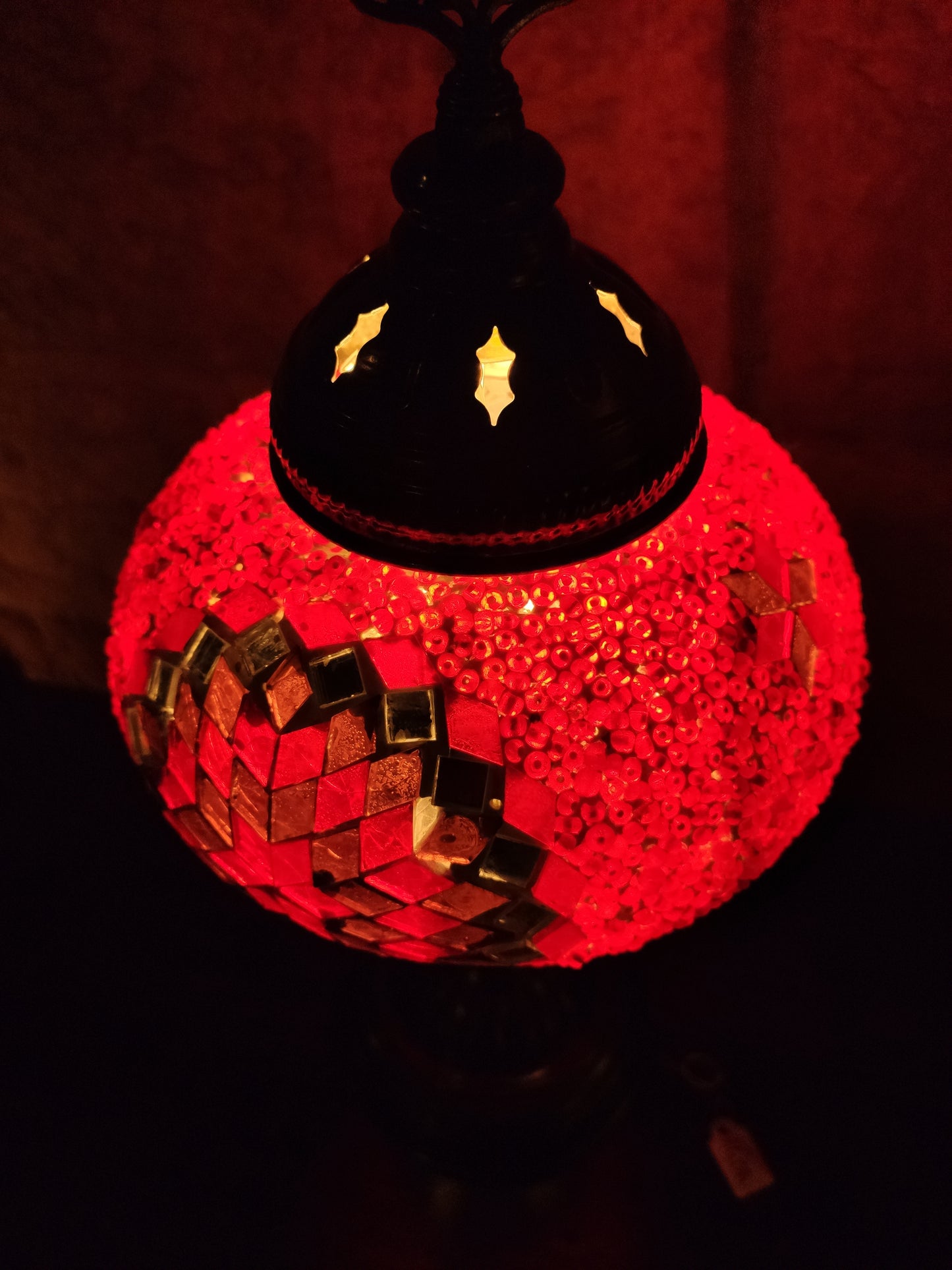 Turkish mosaic glass lamp for ethnic decor 10M