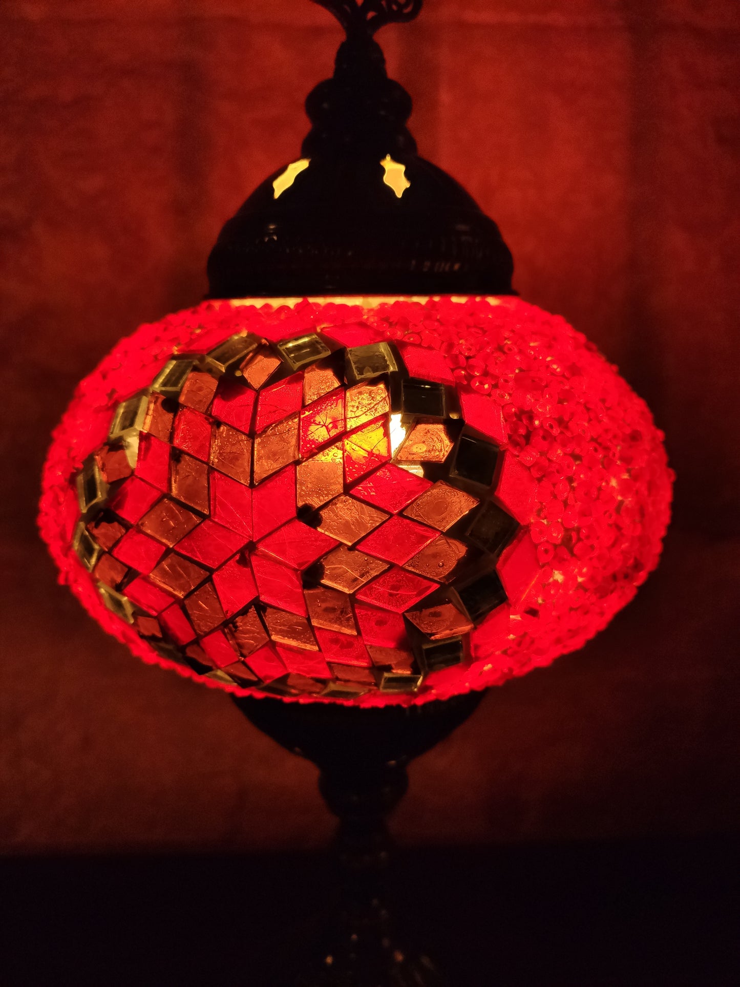 Turkish mosaic glass lamp for ethnic decor 10M