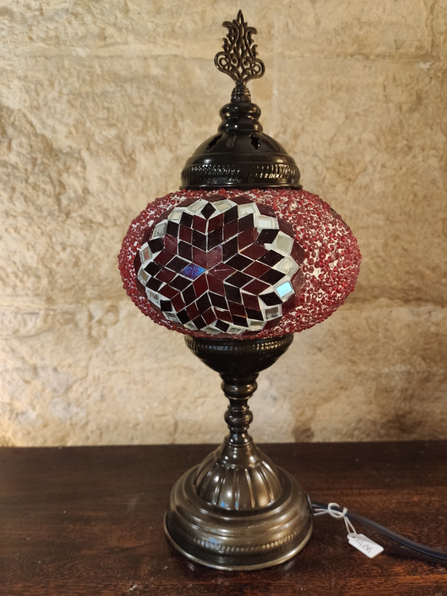 Turkish mosaic glass lamp for ethnic decor 10M