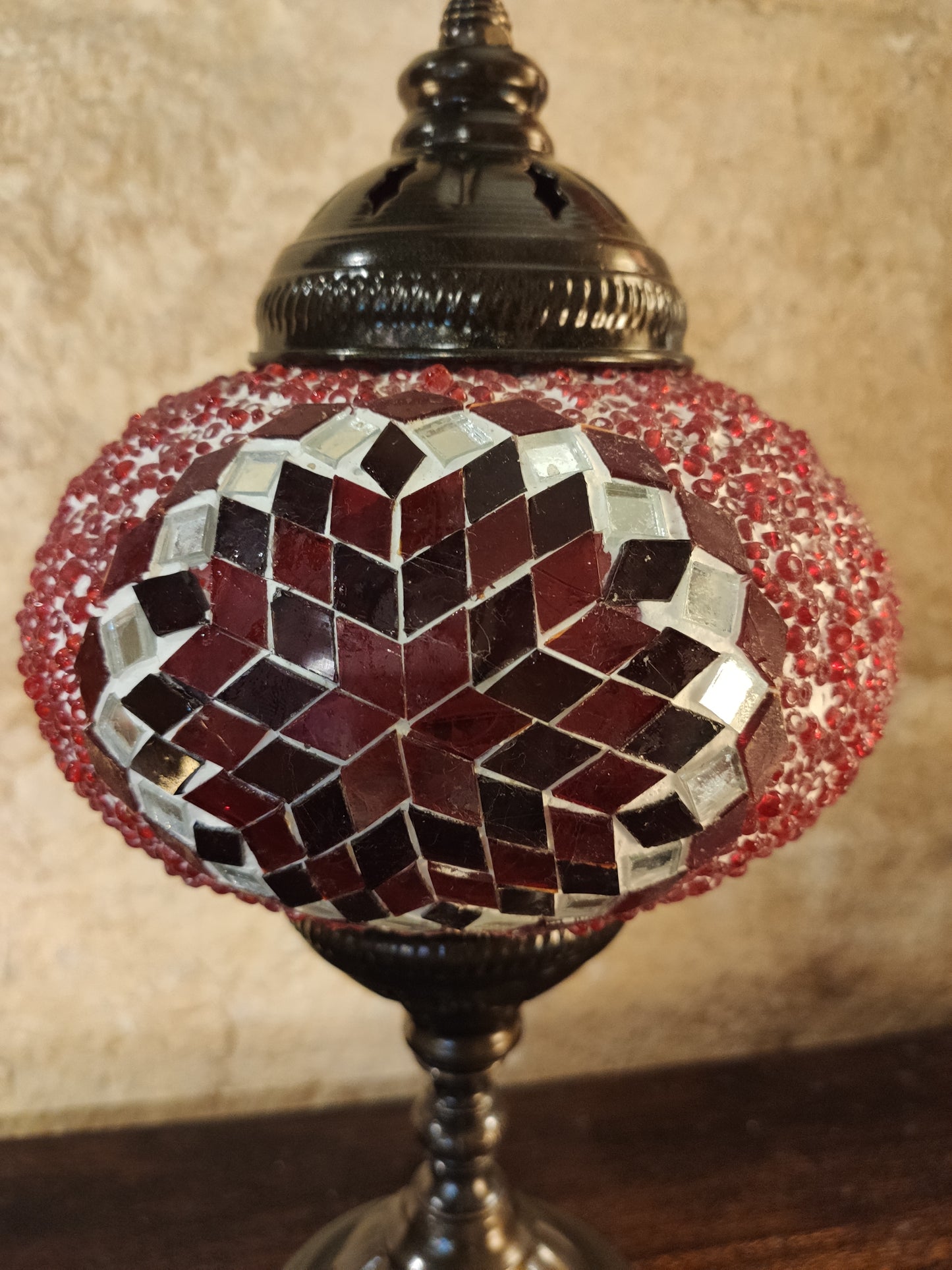 Turkish mosaic glass lamp for ethnic decor 10M