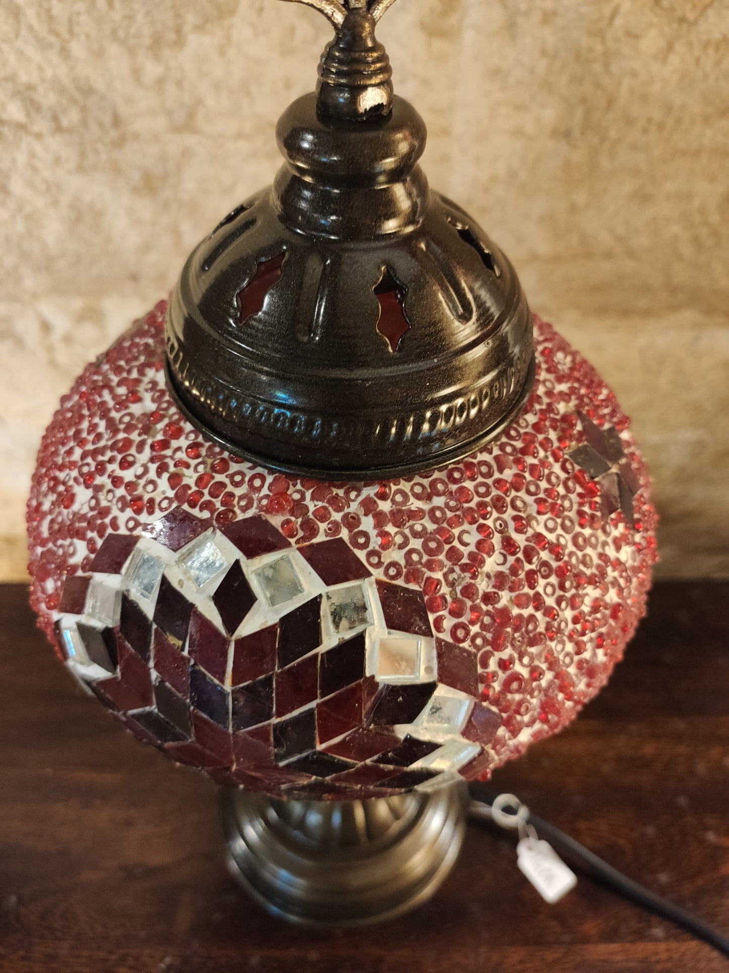 Turkish mosaic glass lamp for ethnic decor 10M