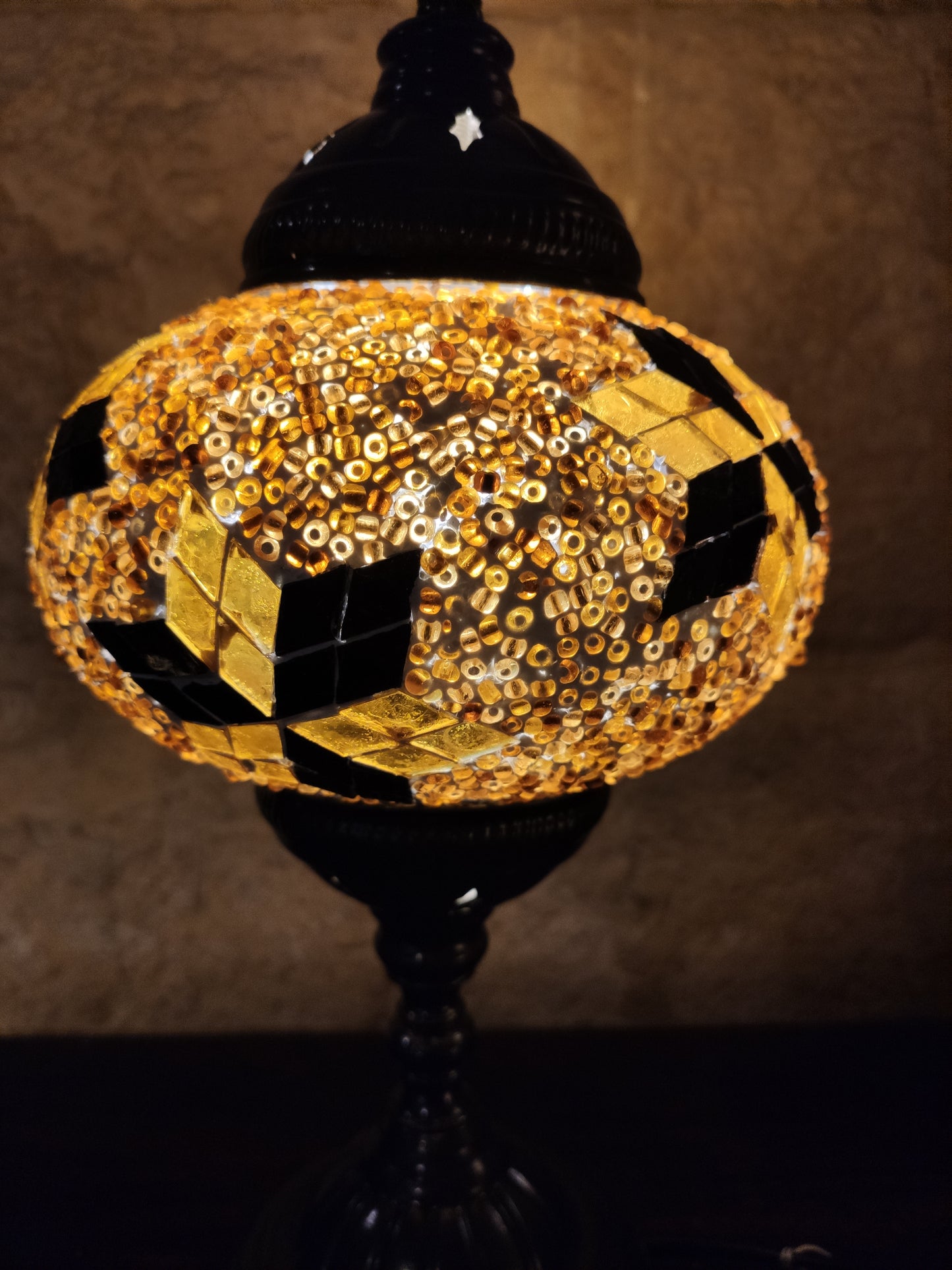 Turkish mosaic glass lamp for ethnic decor 10M