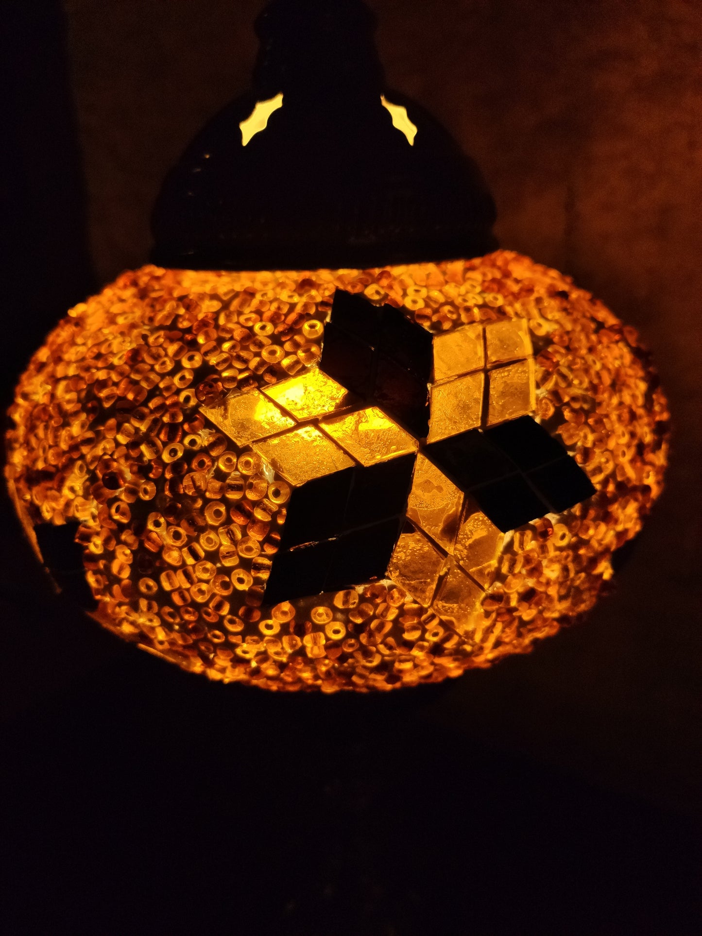 Turkish mosaic glass lamp for ethnic decor 10M