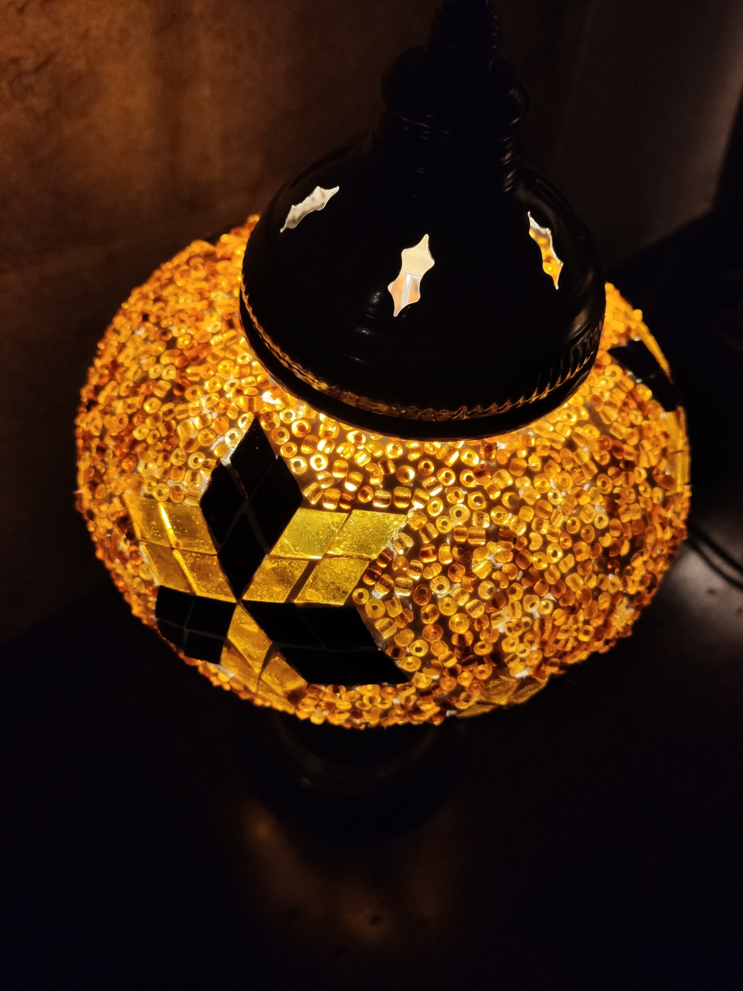 Turkish mosaic glass lamp for ethnic decor 10M