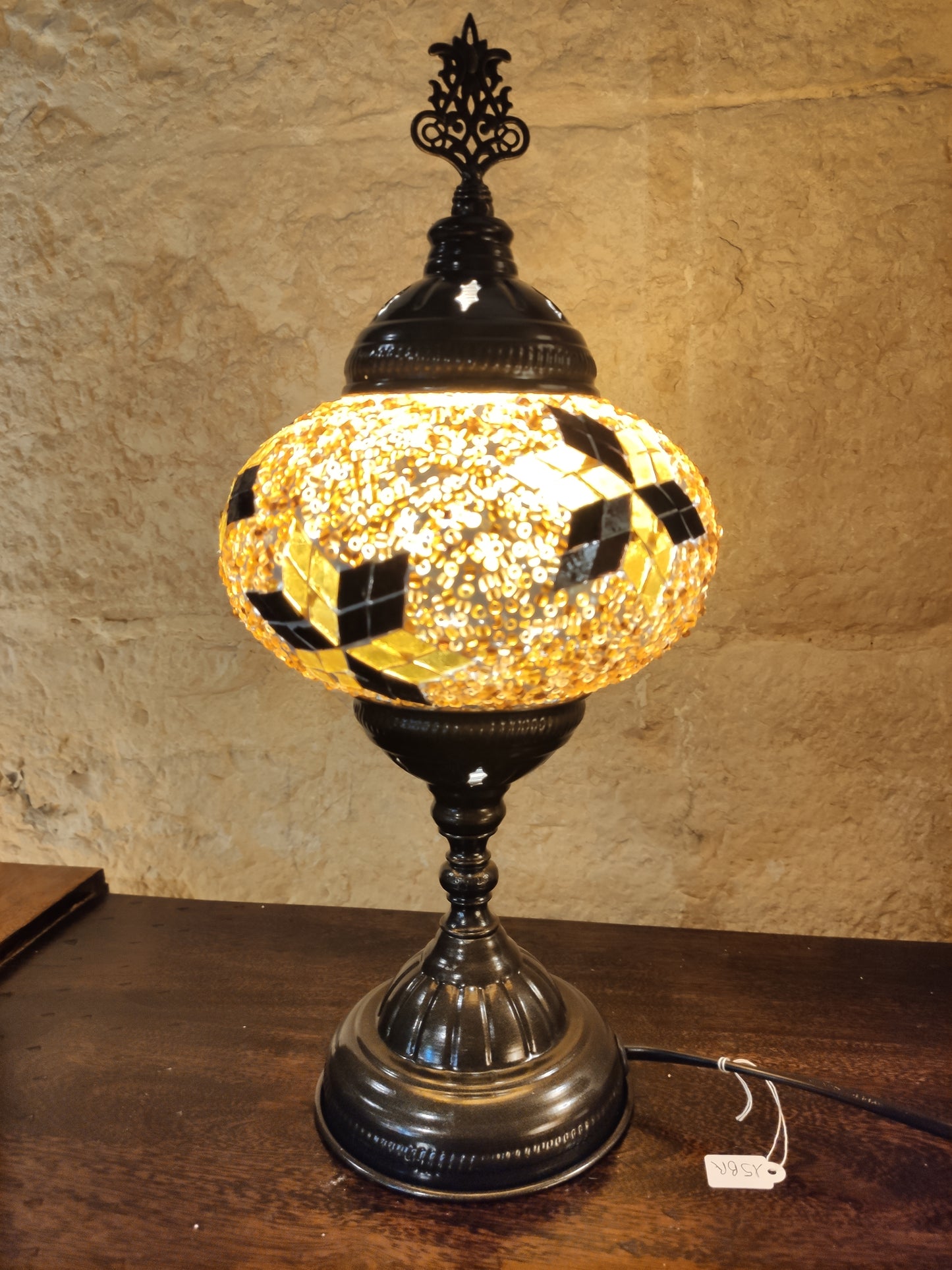 Turkish mosaic glass lamp for ethnic decor 10M