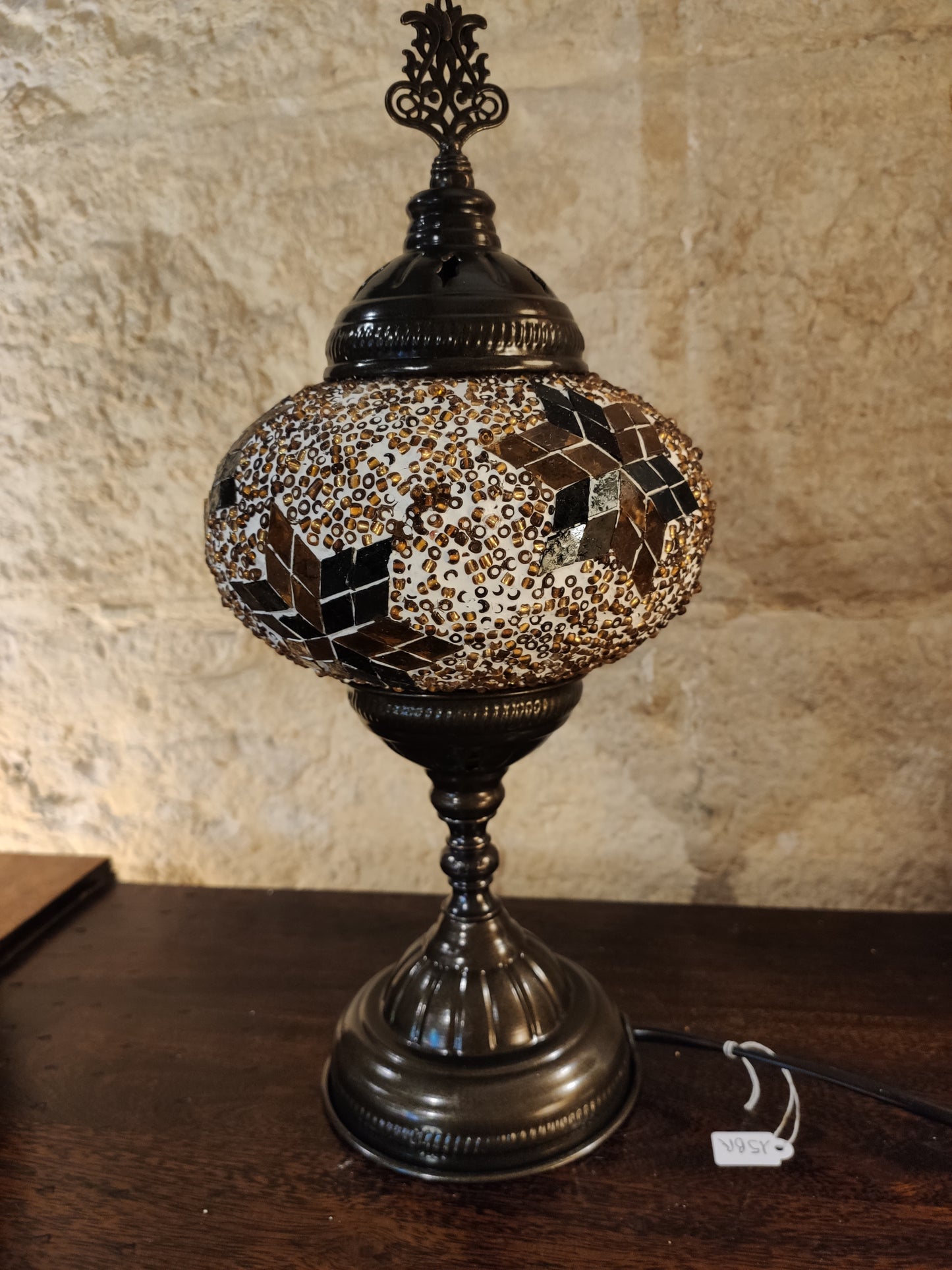 Turkish mosaic glass lamp for ethnic decor 10M