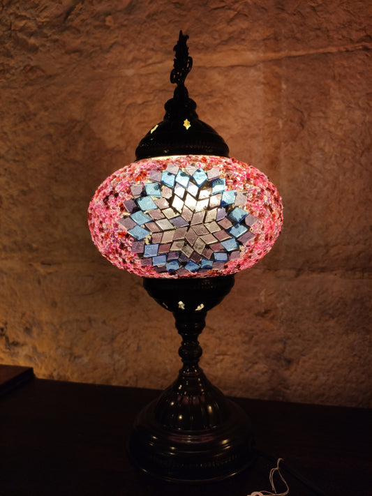 Turkish mosaic glass lamp for ethnic decor 10M