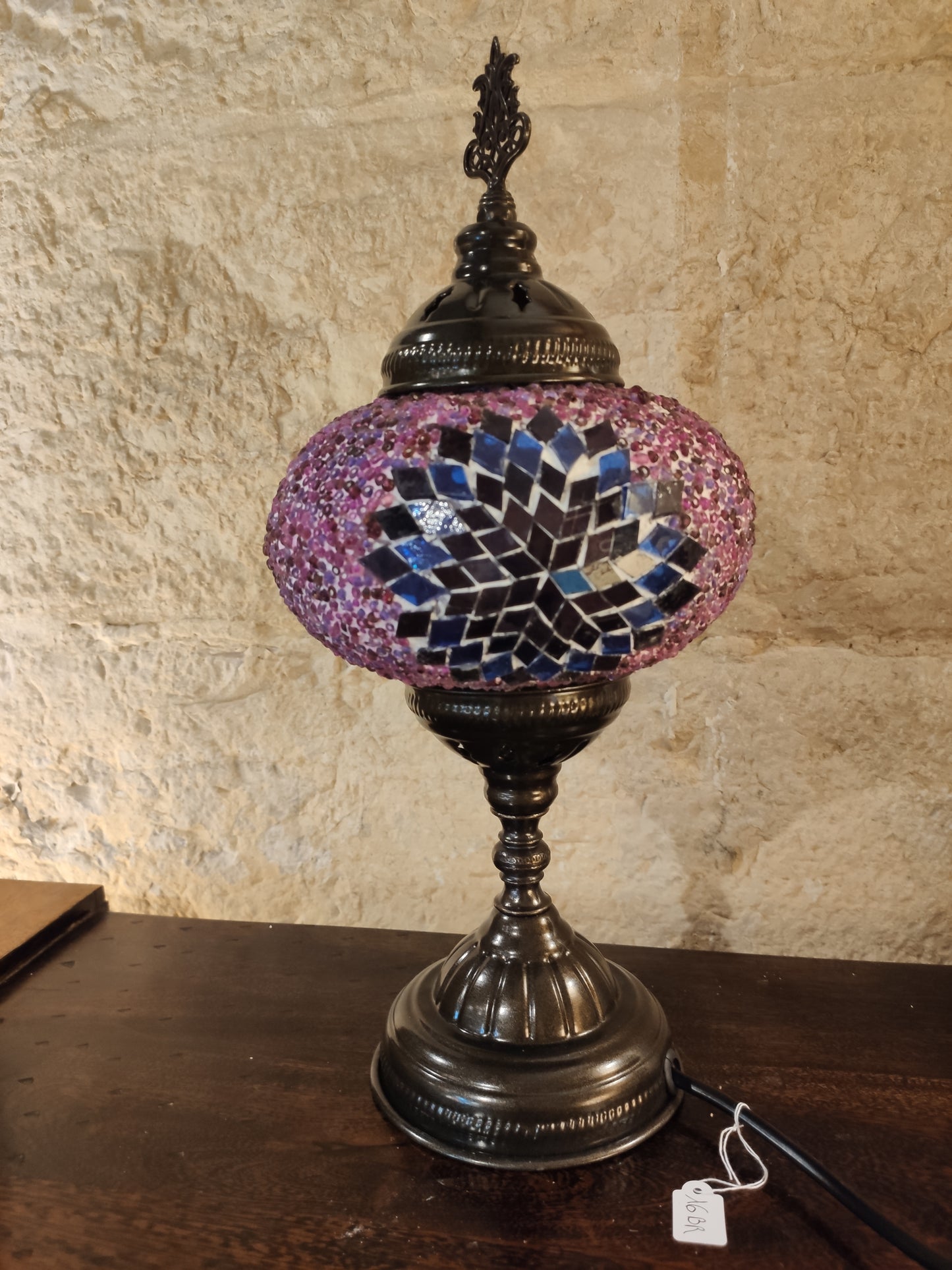 Turkish mosaic glass lamp for ethnic decor 10M